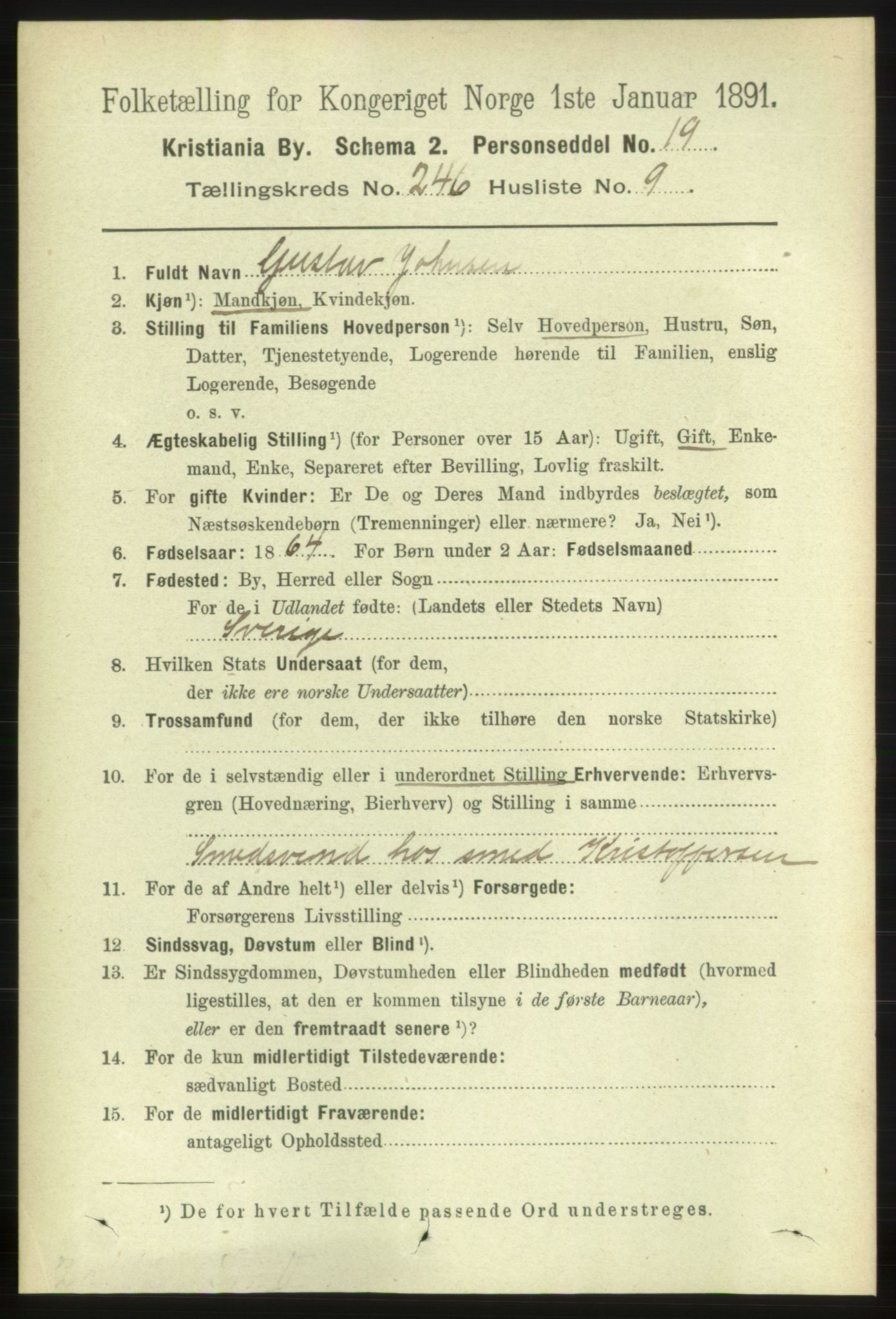 RA, 1891 census for 0301 Kristiania, 1891, p. 150090