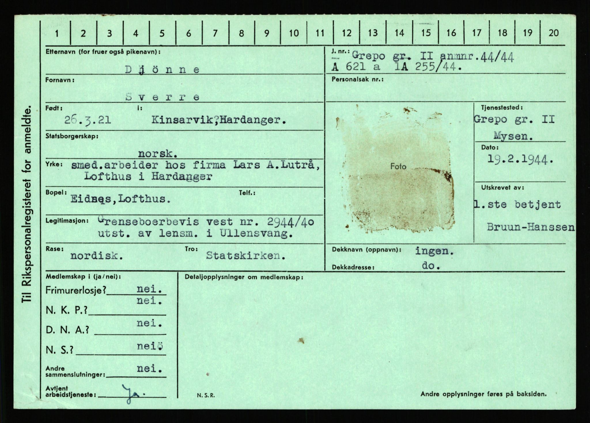 Statspolitiet - Hovedkontoret / Osloavdelingen, AV/RA-S-1329/C/Ca/L0003: Brechan - Eichinger	, 1943-1945, p. 4056