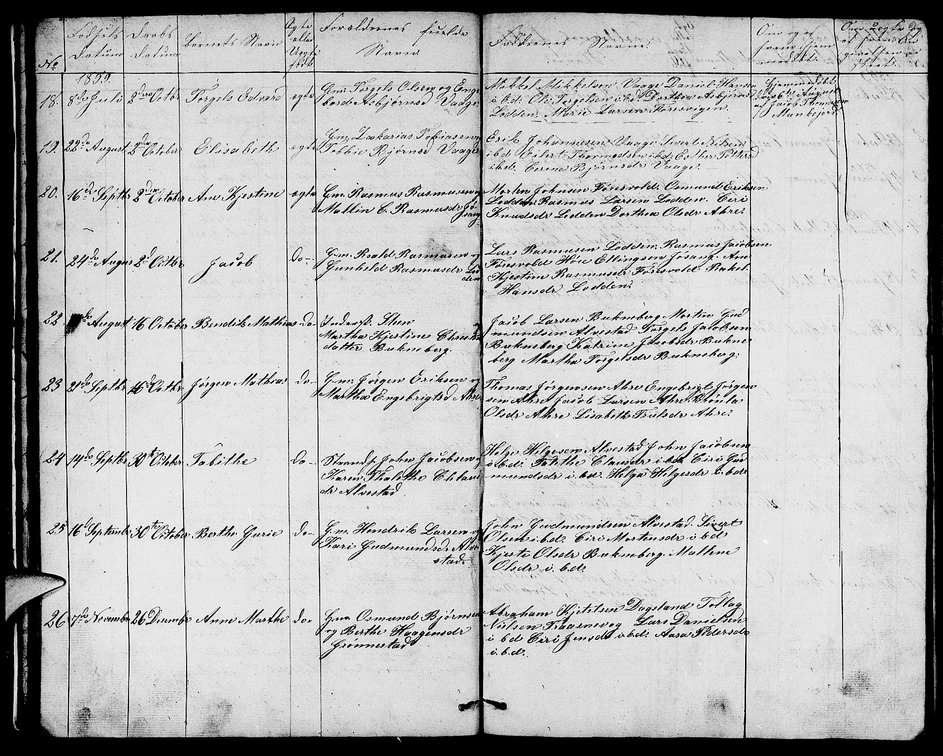 Tysvær sokneprestkontor, SAST/A -101864/H/Ha/Hab/L0001: Parish register (copy) no. B 1, 1851-1887, p. 28