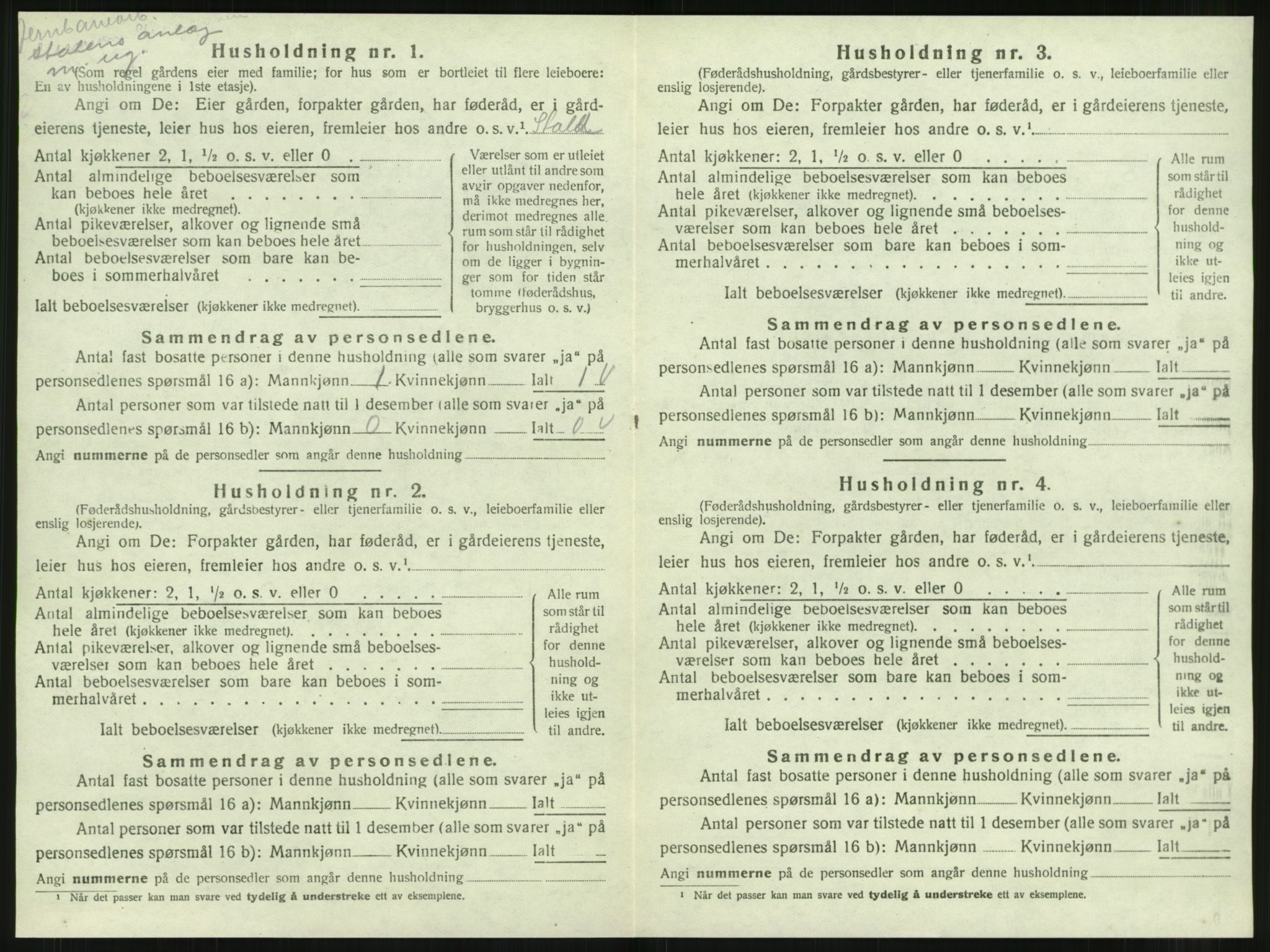 SAT, 1920 census for Snåsa, 1920, p. 1035