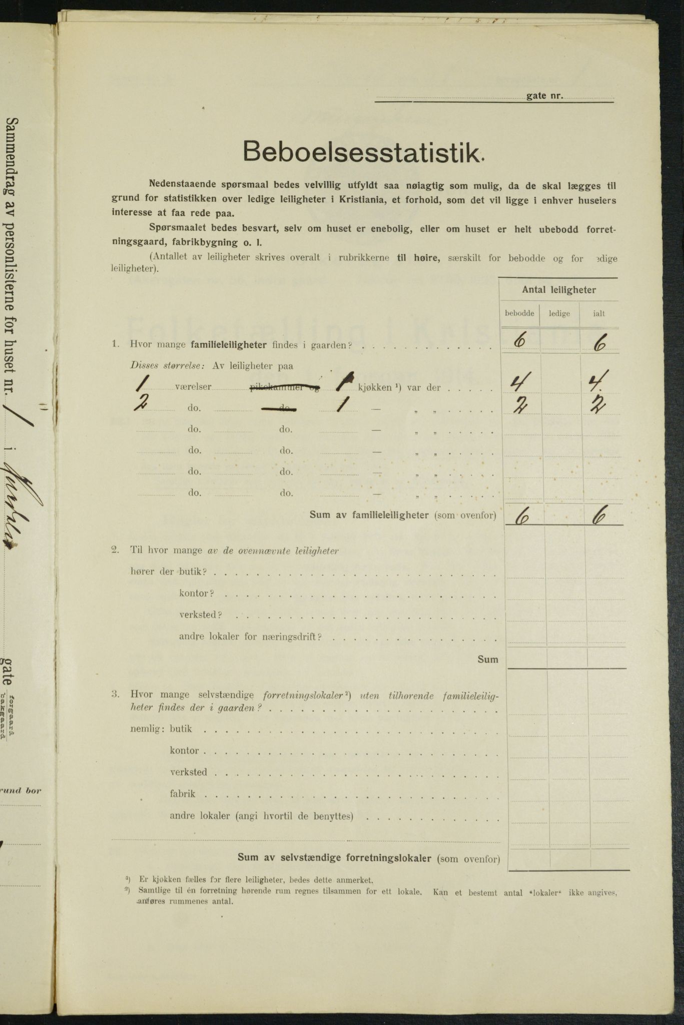 OBA, Municipal Census 1914 for Kristiania, 1914, p. 42278