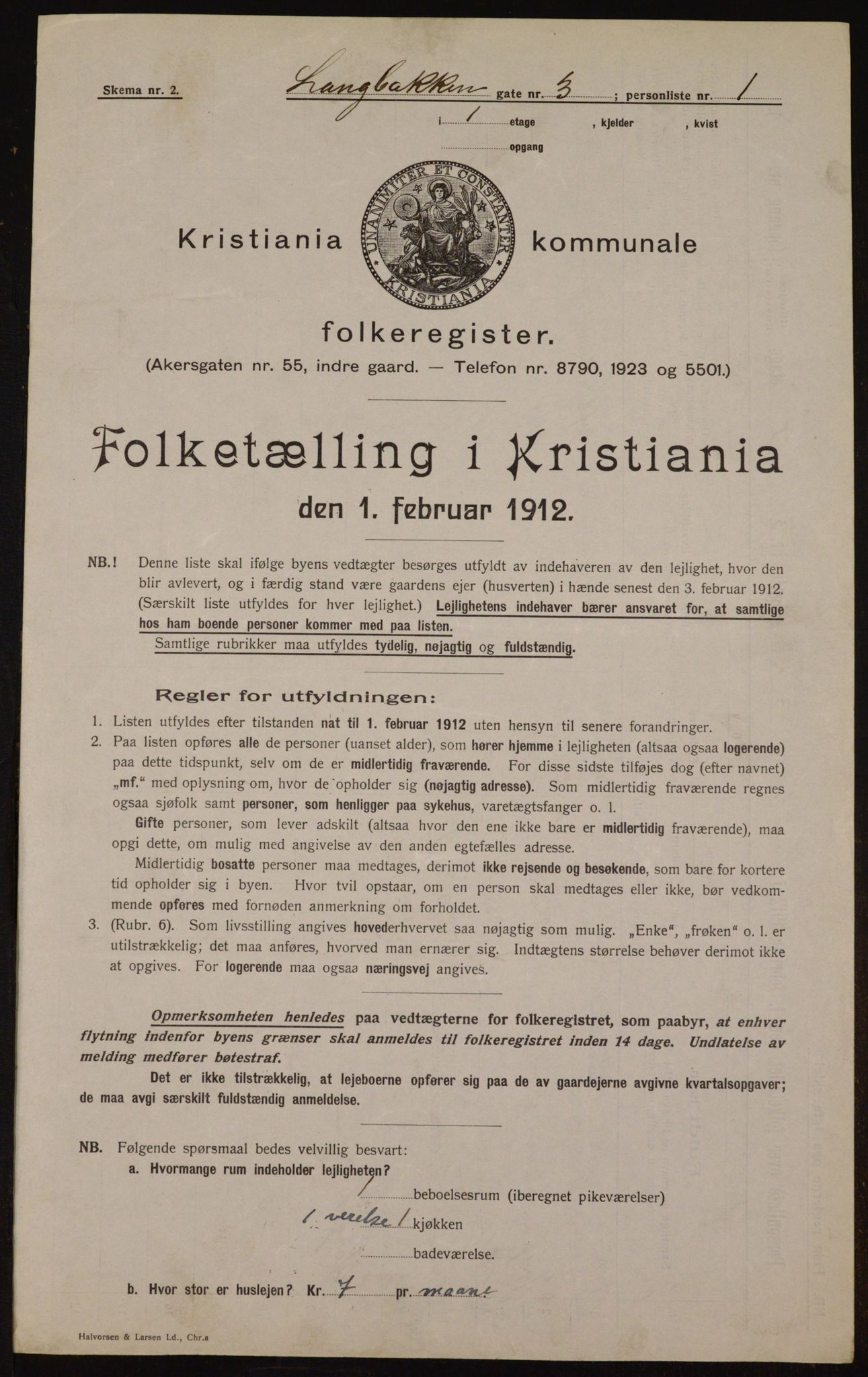 OBA, Municipal Census 1912 for Kristiania, 1912, p. 56623