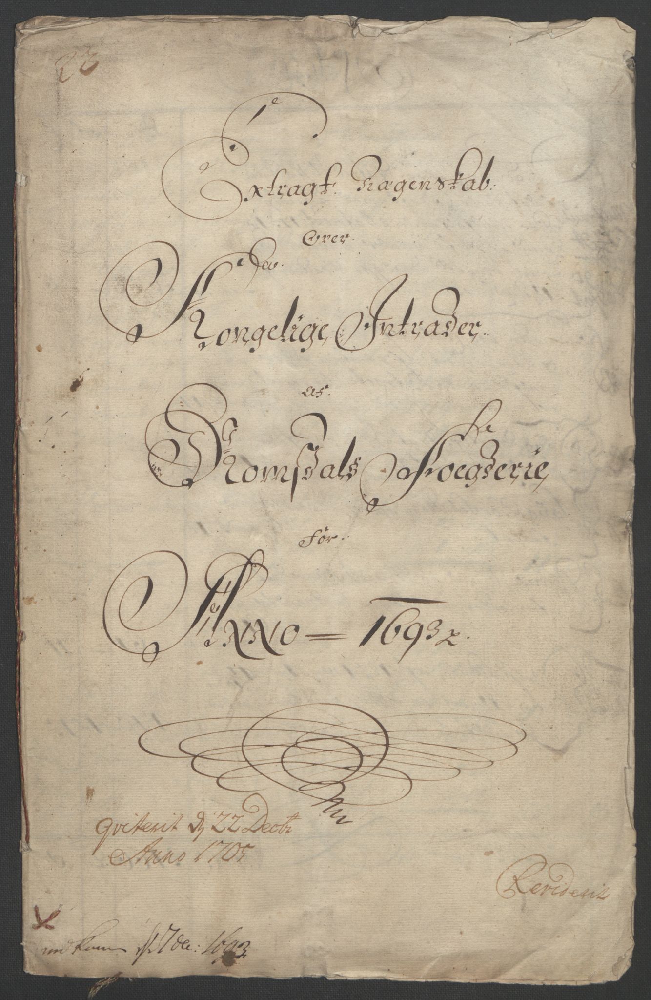 Rentekammeret inntil 1814, Reviderte regnskaper, Fogderegnskap, RA/EA-4092/R55/L3651: Fogderegnskap Romsdal, 1693-1694, p. 3