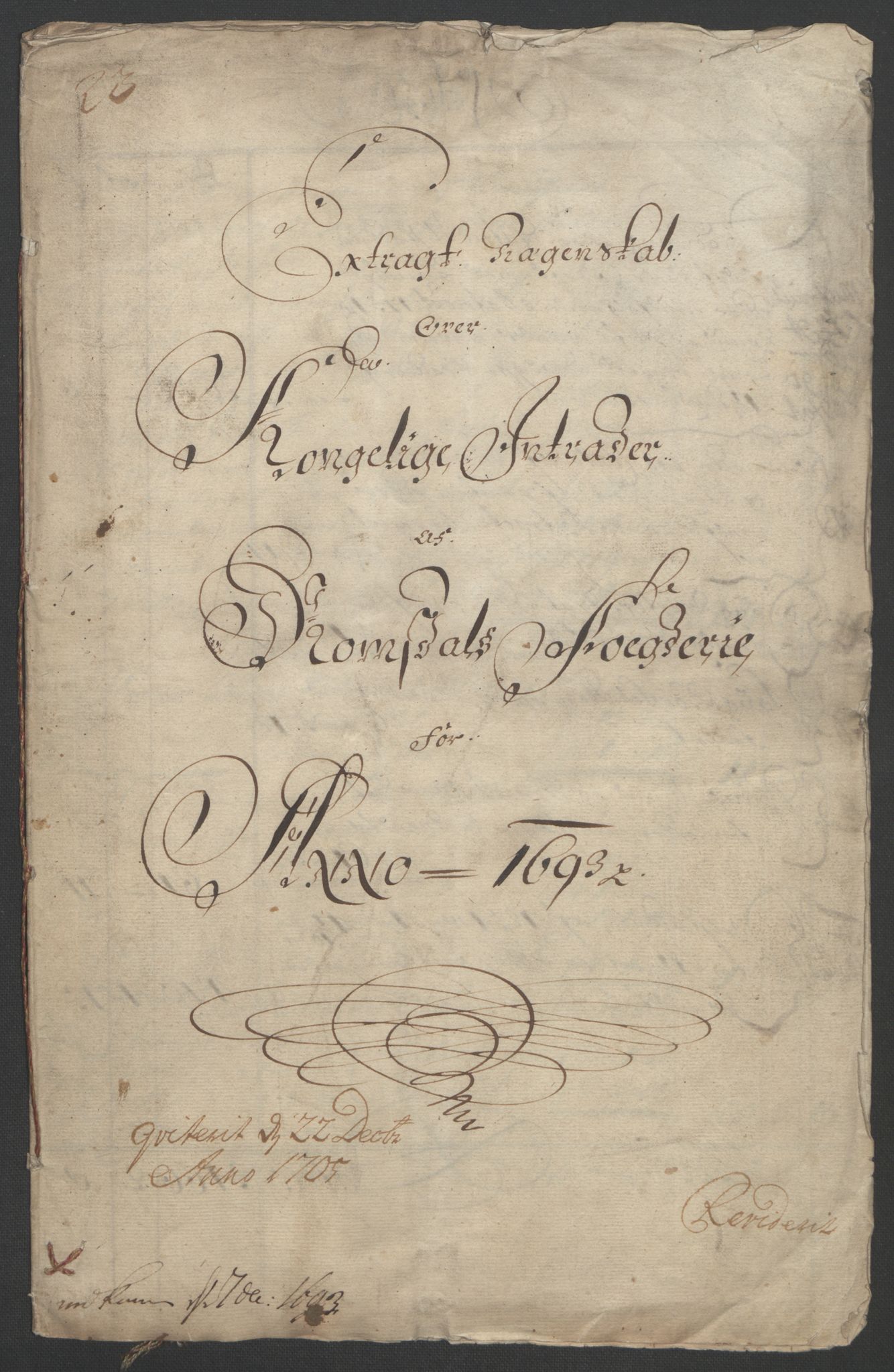 Rentekammeret inntil 1814, Reviderte regnskaper, Fogderegnskap, AV/RA-EA-4092/R55/L3651: Fogderegnskap Romsdal, 1693-1694, p. 3