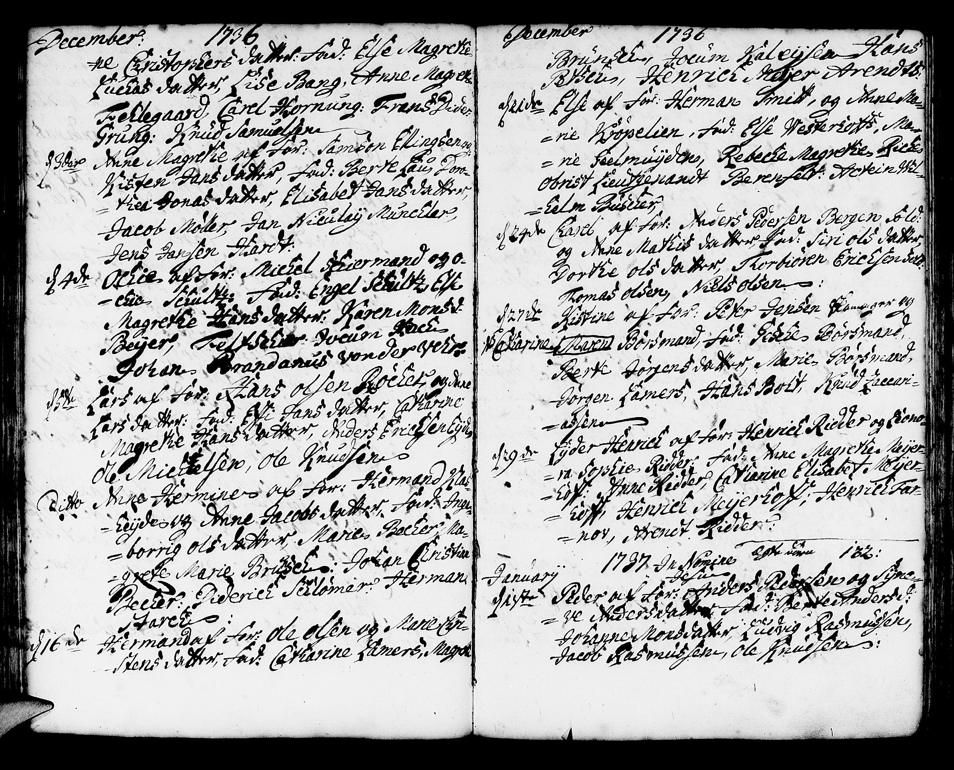 Korskirken sokneprestembete, AV/SAB-A-76101/H/Haa/L0004: Parish register (official) no. A 4, 1720-1750, p. 172