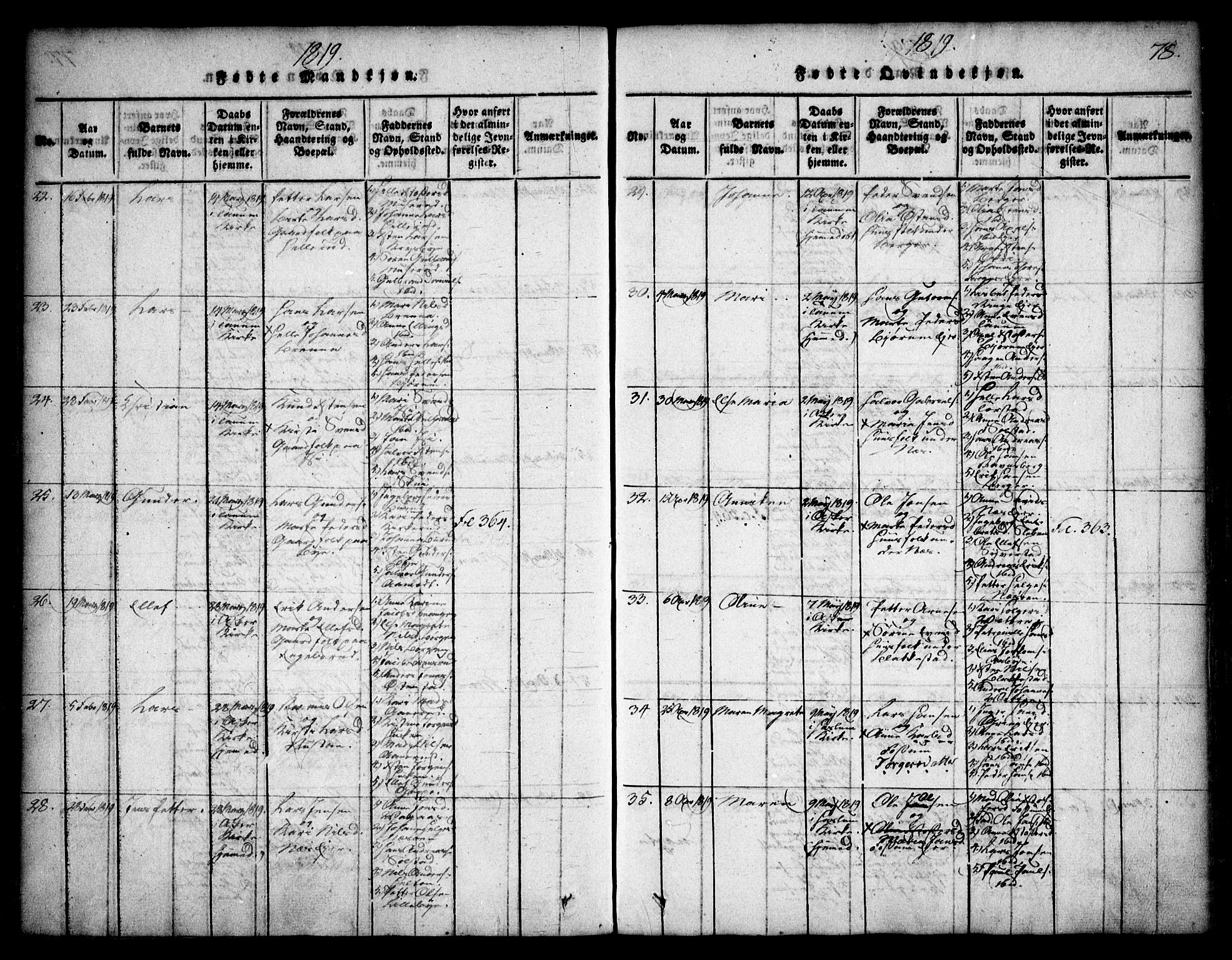 Asker prestekontor Kirkebøker, SAO/A-10256a/F/Fa/L0006: Parish register (official) no. I 6, 1814-1824, p. 78