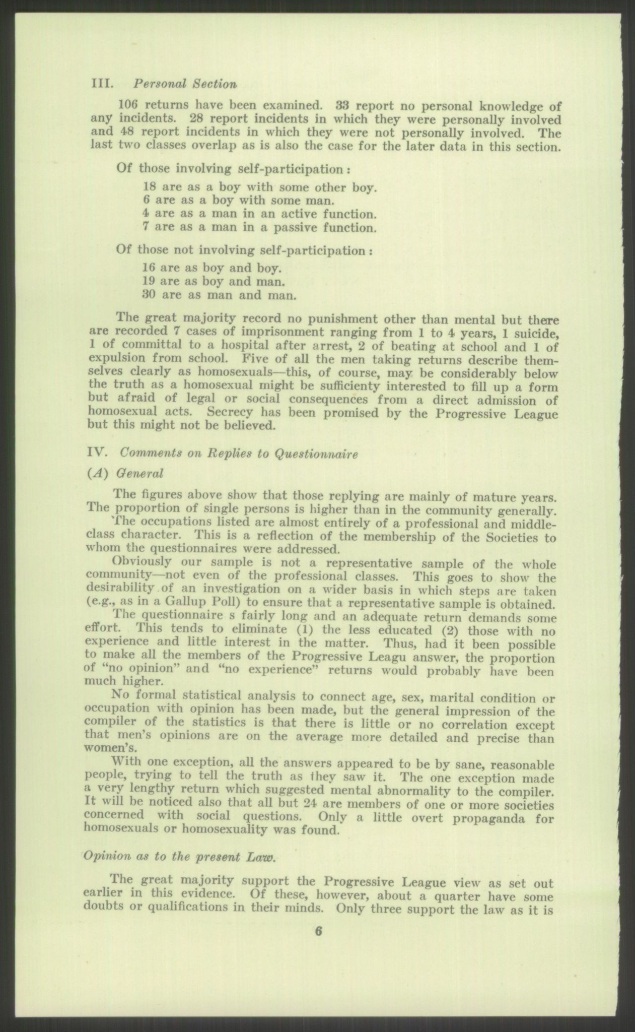 Justisdepartementet, Lovavdelingen, AV/RA-S-3212/D/De/L0029/0001: Straffeloven / Straffelovens revisjon: 5 - Ot. prp. nr.  41 - 1945: Homoseksualiet. 3 mapper, 1956-1970, p. 102