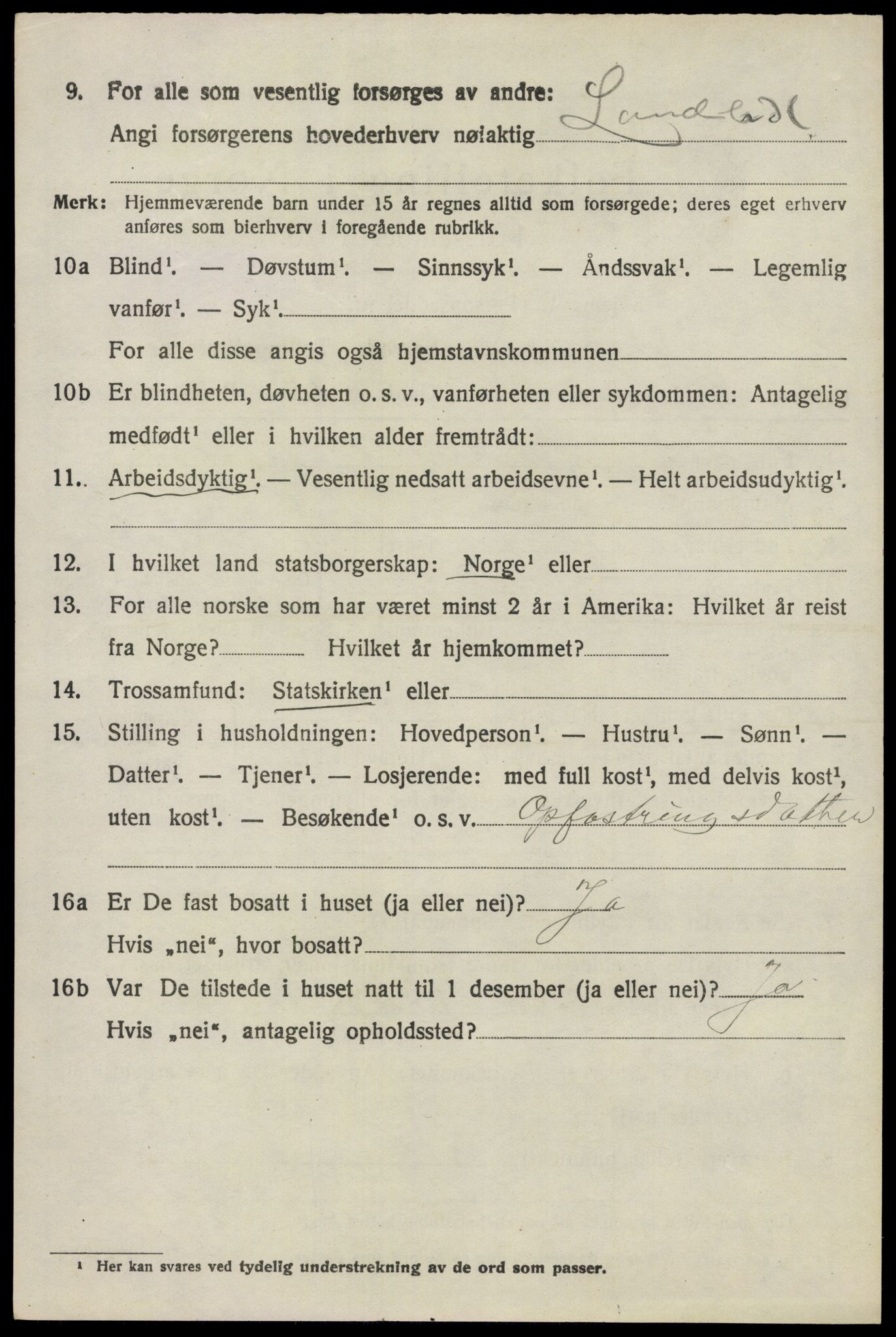 SAO, 1920 census for Enebakk, 1920, p. 3126