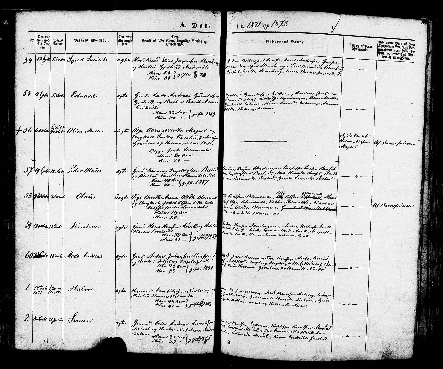 Ministerialprotokoller, klokkerbøker og fødselsregistre - Møre og Romsdal, AV/SAT-A-1454/560/L0719: Parish register (official) no. 560A03, 1845-1872, p. 114