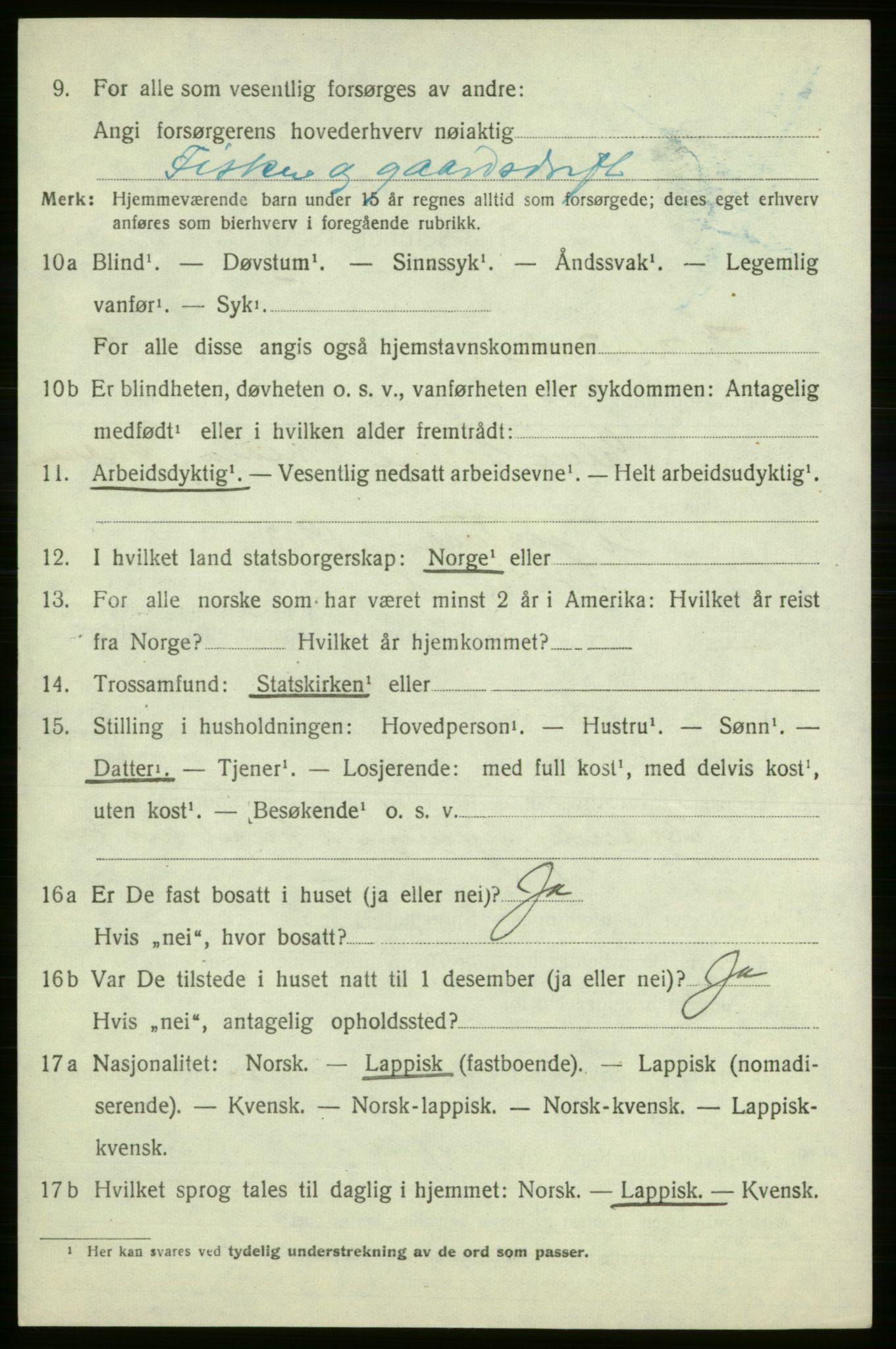 SATØ, 1920 census for , 1920, p. 2861