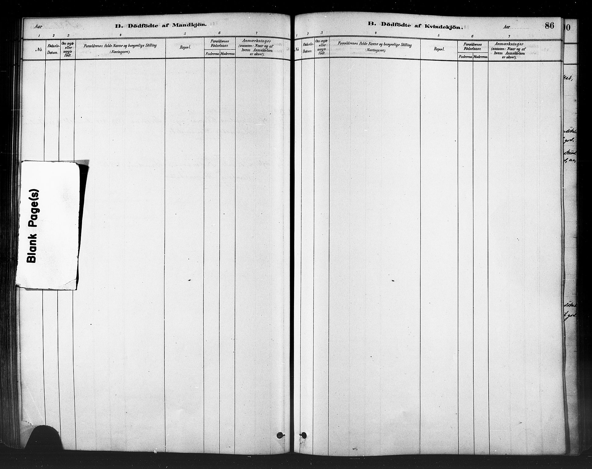 Kistrand/Porsanger sokneprestembete, AV/SATØ-S-1351/H/Ha/L0007.kirke: Parish register (official) no. 7, 1881-1889, p. 86
