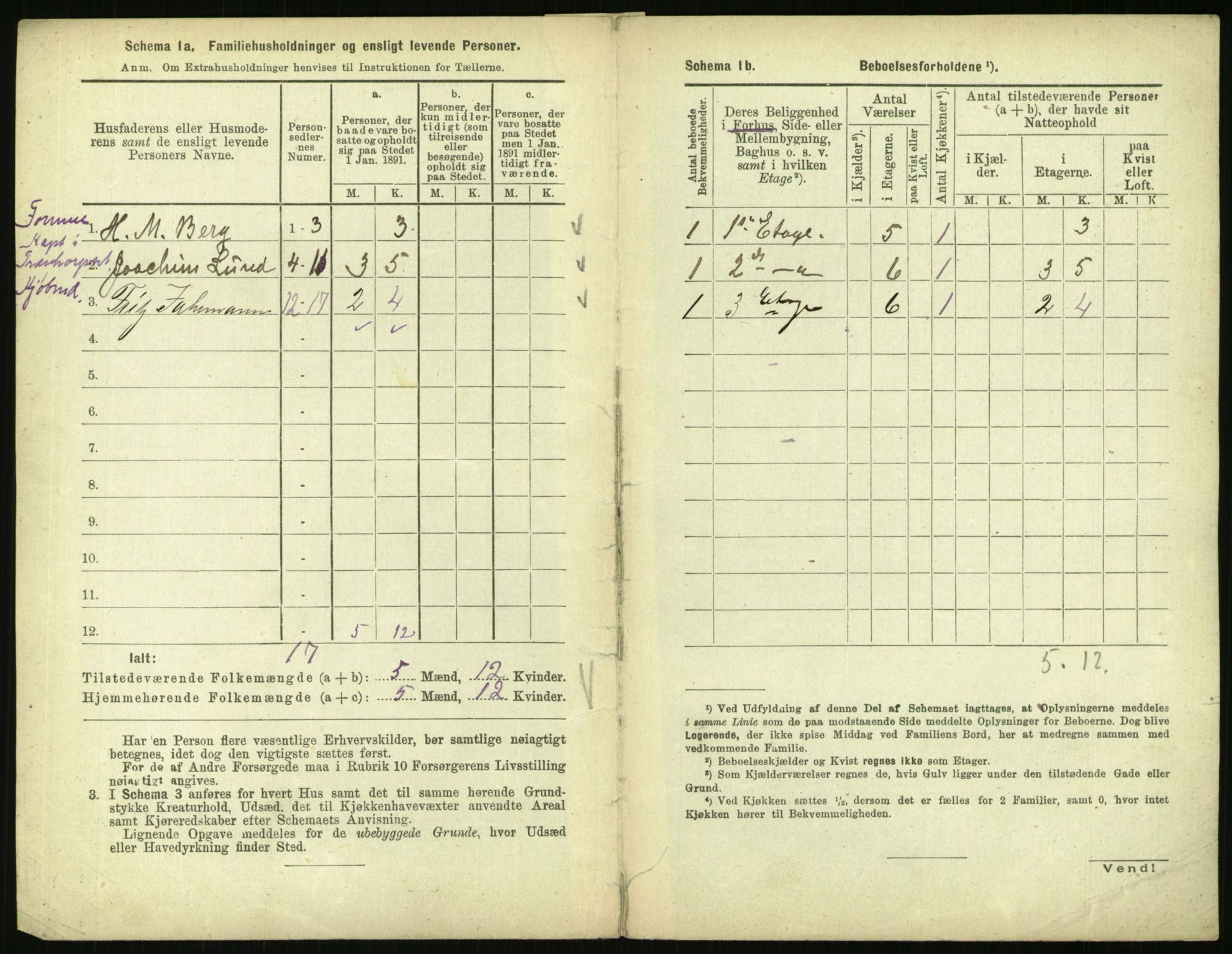 RA, 1891 census for 0301 Kristiania, 1891, p. 43398