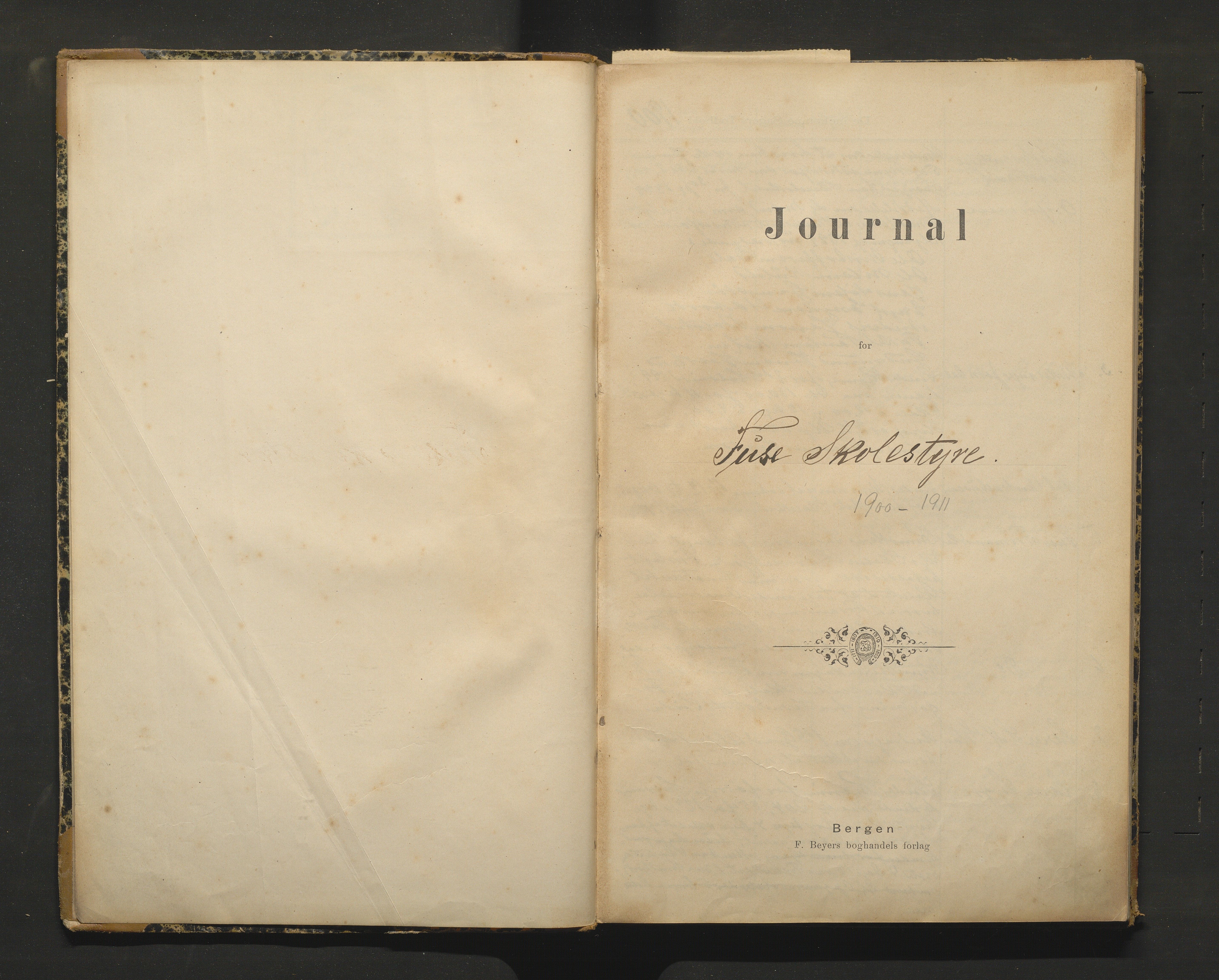 Fusa kommune. Skulestyret, IKAH/1241-211/C/Cb/L0001: Postjournal for Fusa skulestyre , 1900-1911