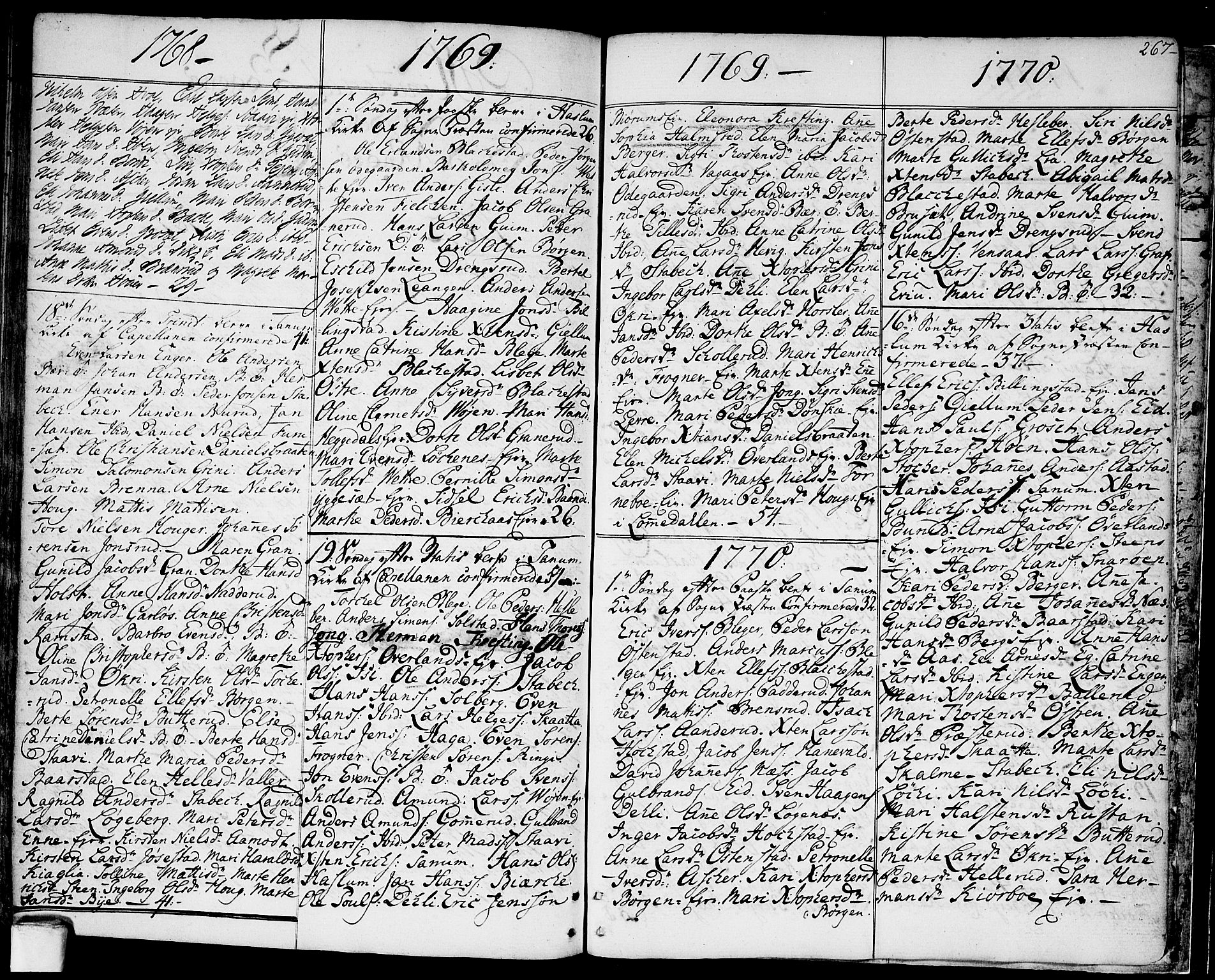 Asker prestekontor Kirkebøker, SAO/A-10256a/F/Fa/L0003: Parish register (official) no. I 3, 1767-1807, p. 267