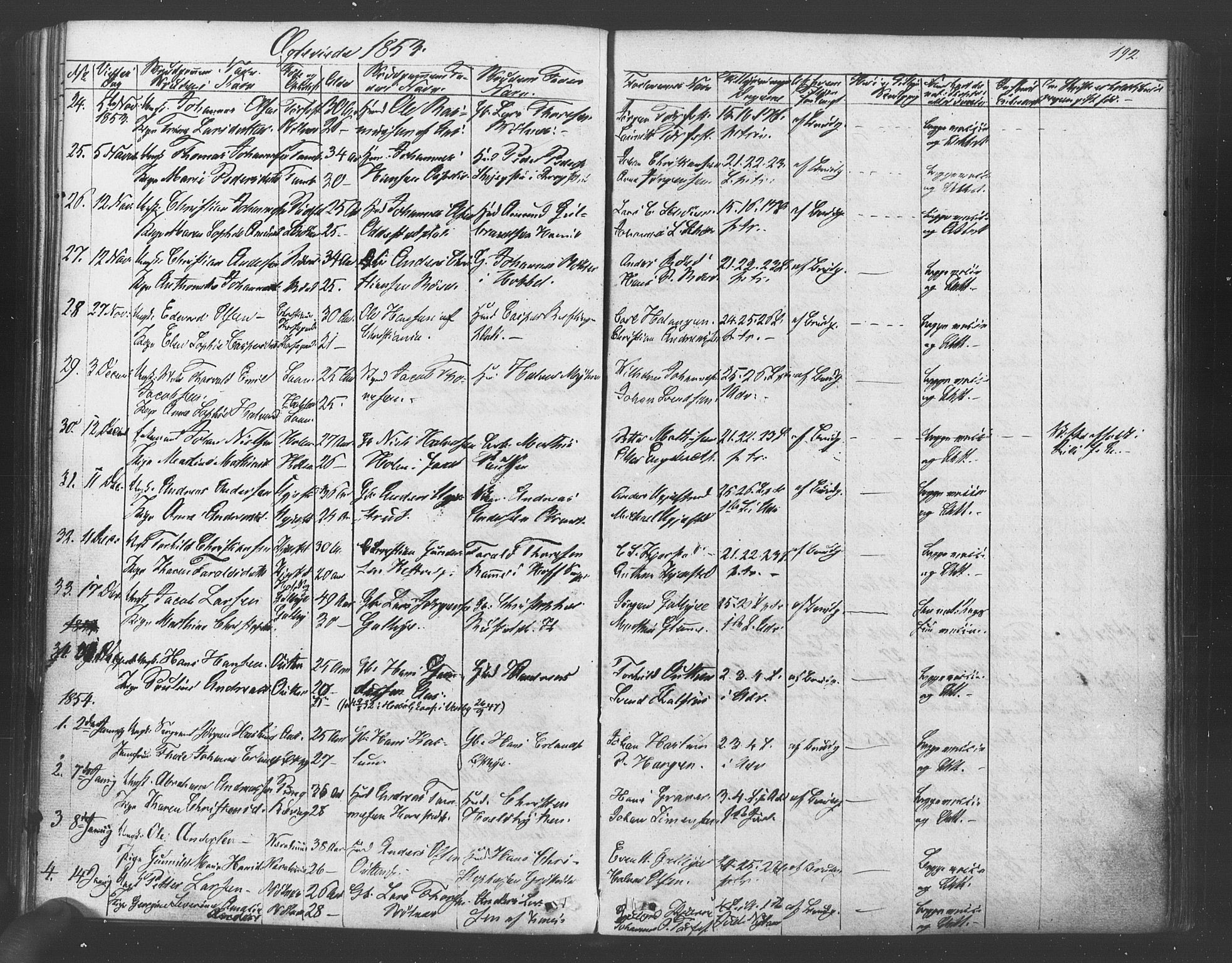 Vestby prestekontor Kirkebøker, SAO/A-10893/F/Fa/L0007: Parish register (official) no. I 7, 1850-1862, p. 192