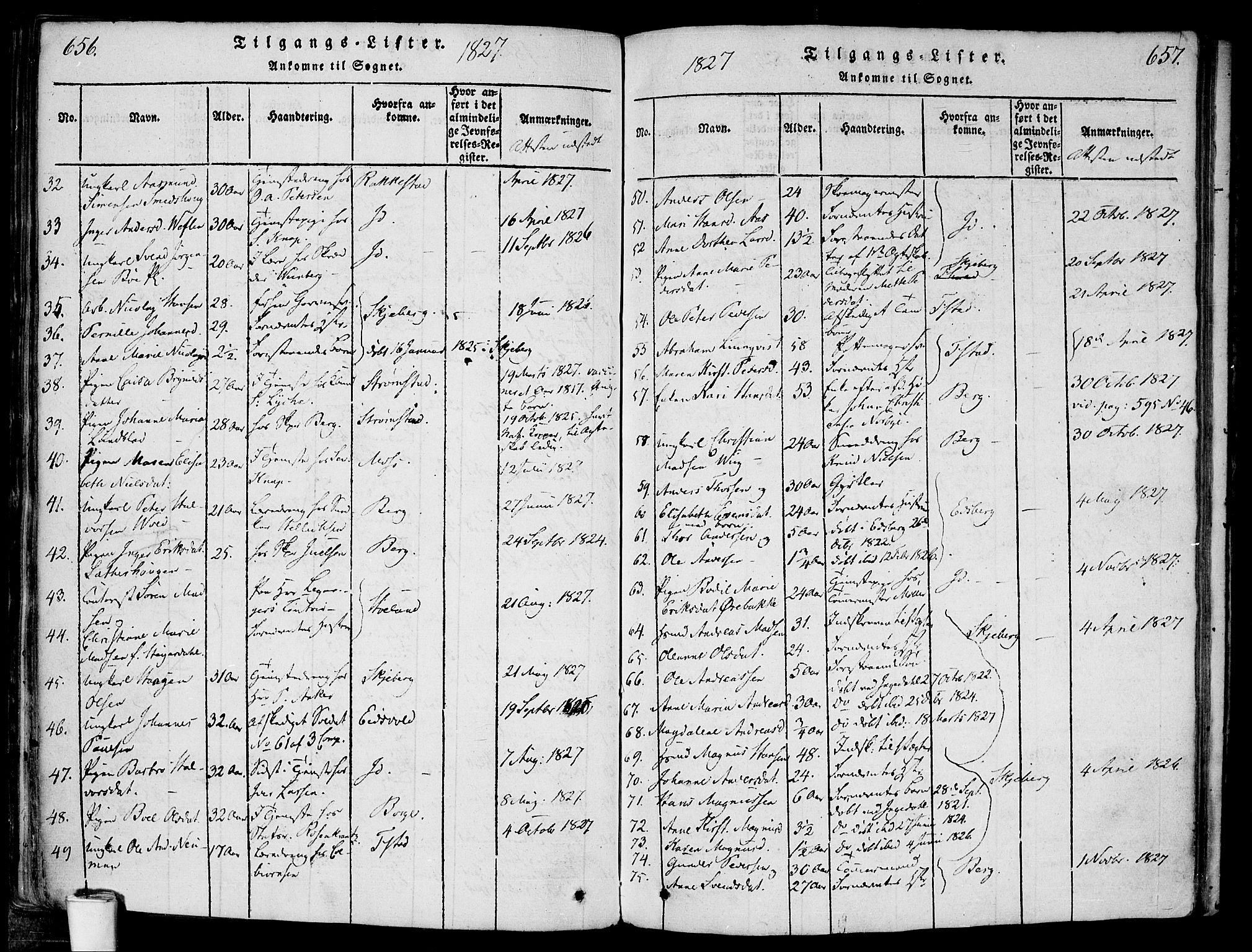 Halden prestekontor Kirkebøker, SAO/A-10909/F/Fa/L0003: Parish register (official) no. I 3, 1815-1834, p. 656-657