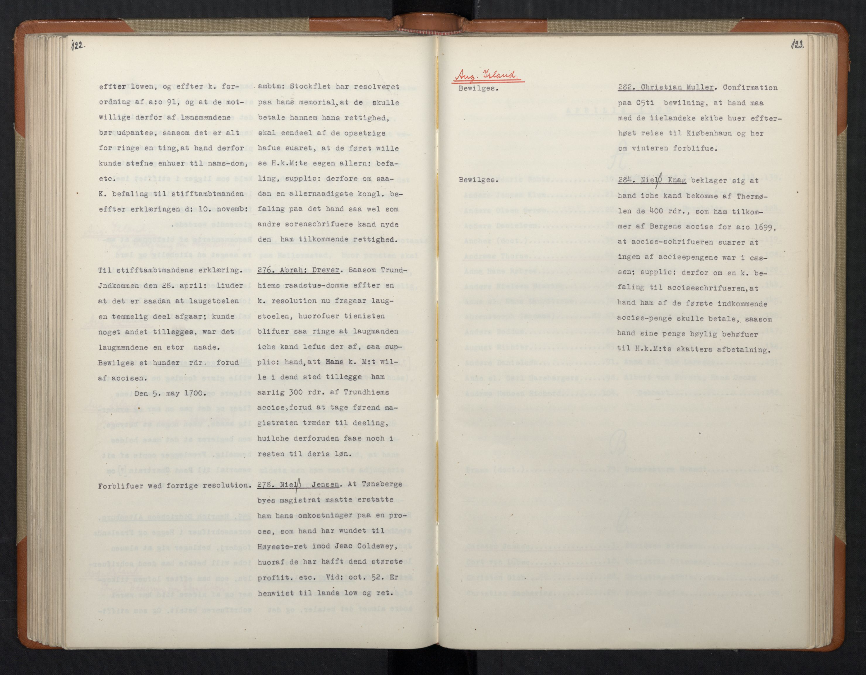 Avskriftsamlingen, RA/EA-4022/F/Fa/L0068: Supplikker, 1699-1700, p. 154