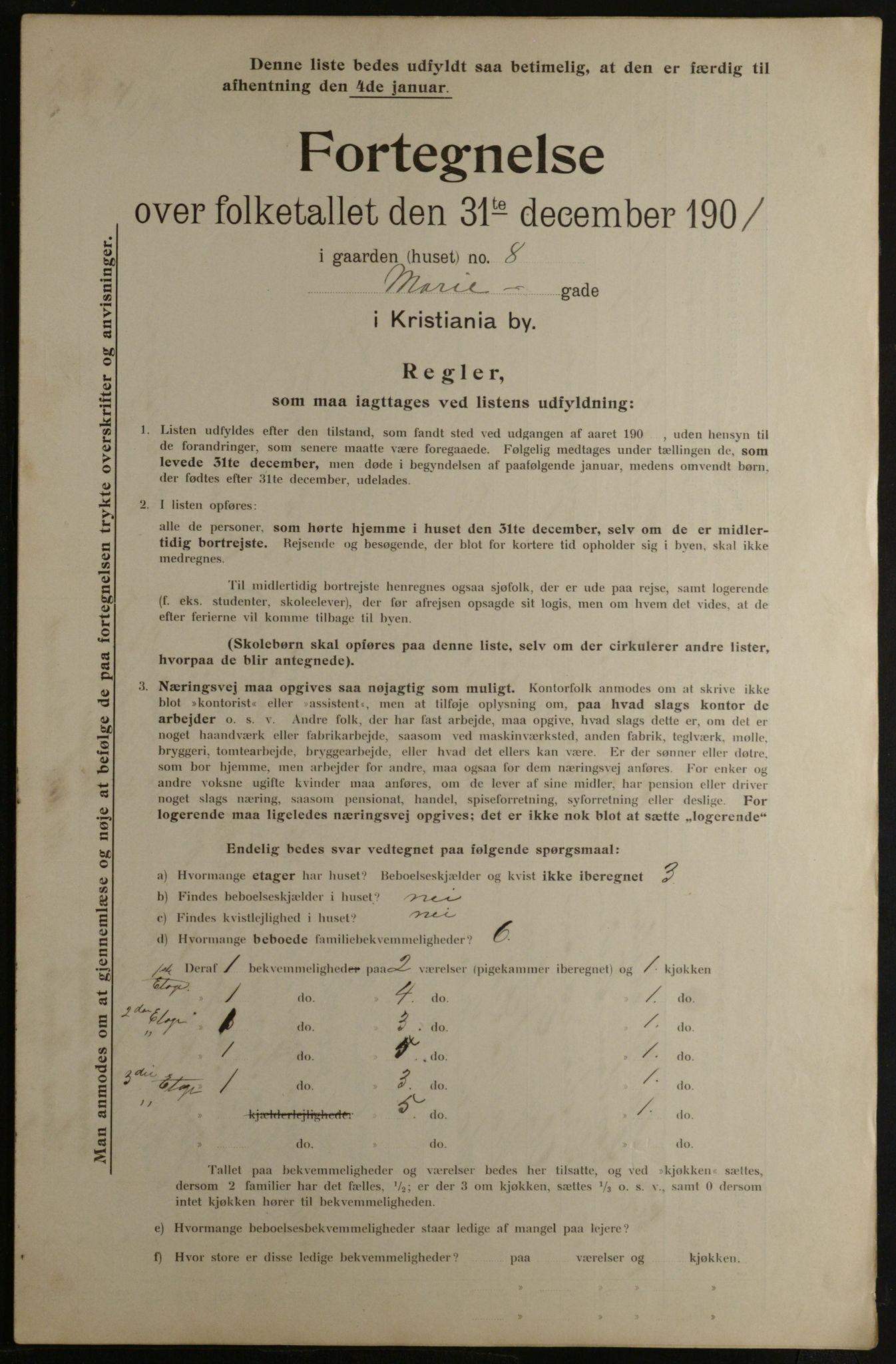 OBA, Municipal Census 1901 for Kristiania, 1901, p. 9737