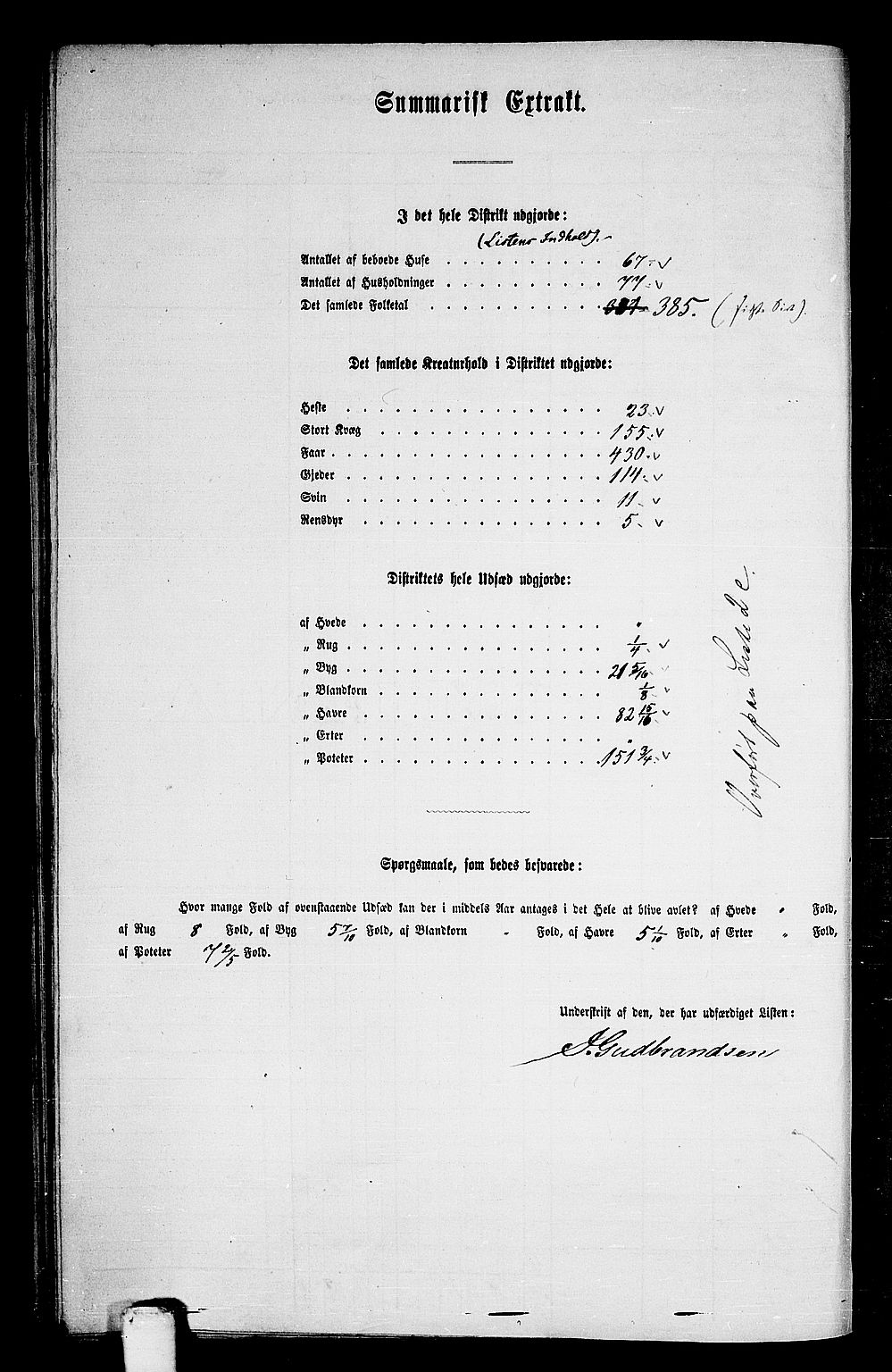 RA, 1865 census for Kolvereid, 1865, p. 51