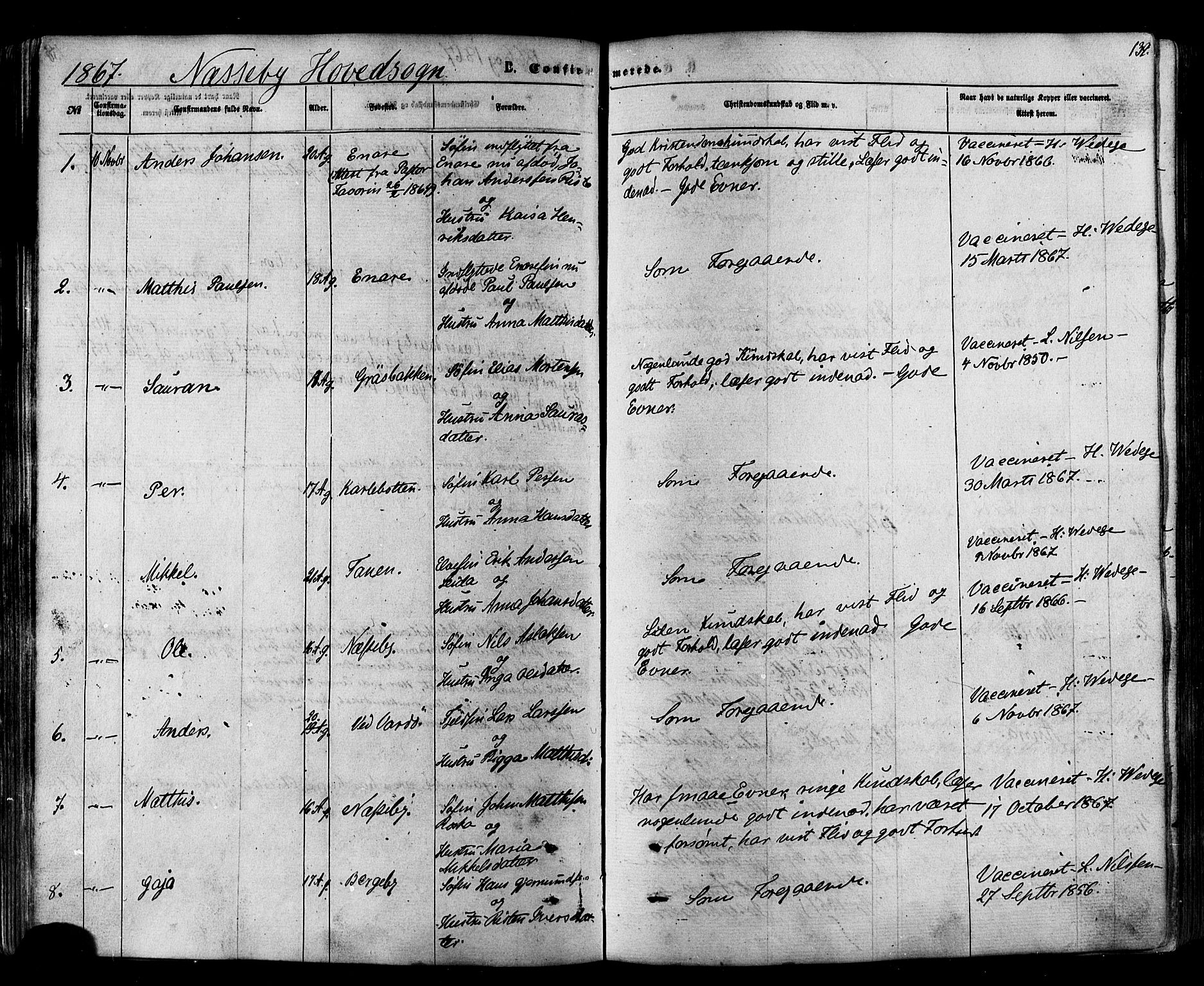 Nesseby sokneprestkontor, AV/SATØ-S-1330/H/Ha/L0003kirke: Parish register (official) no. 3 /1, 1865-1876, p. 139