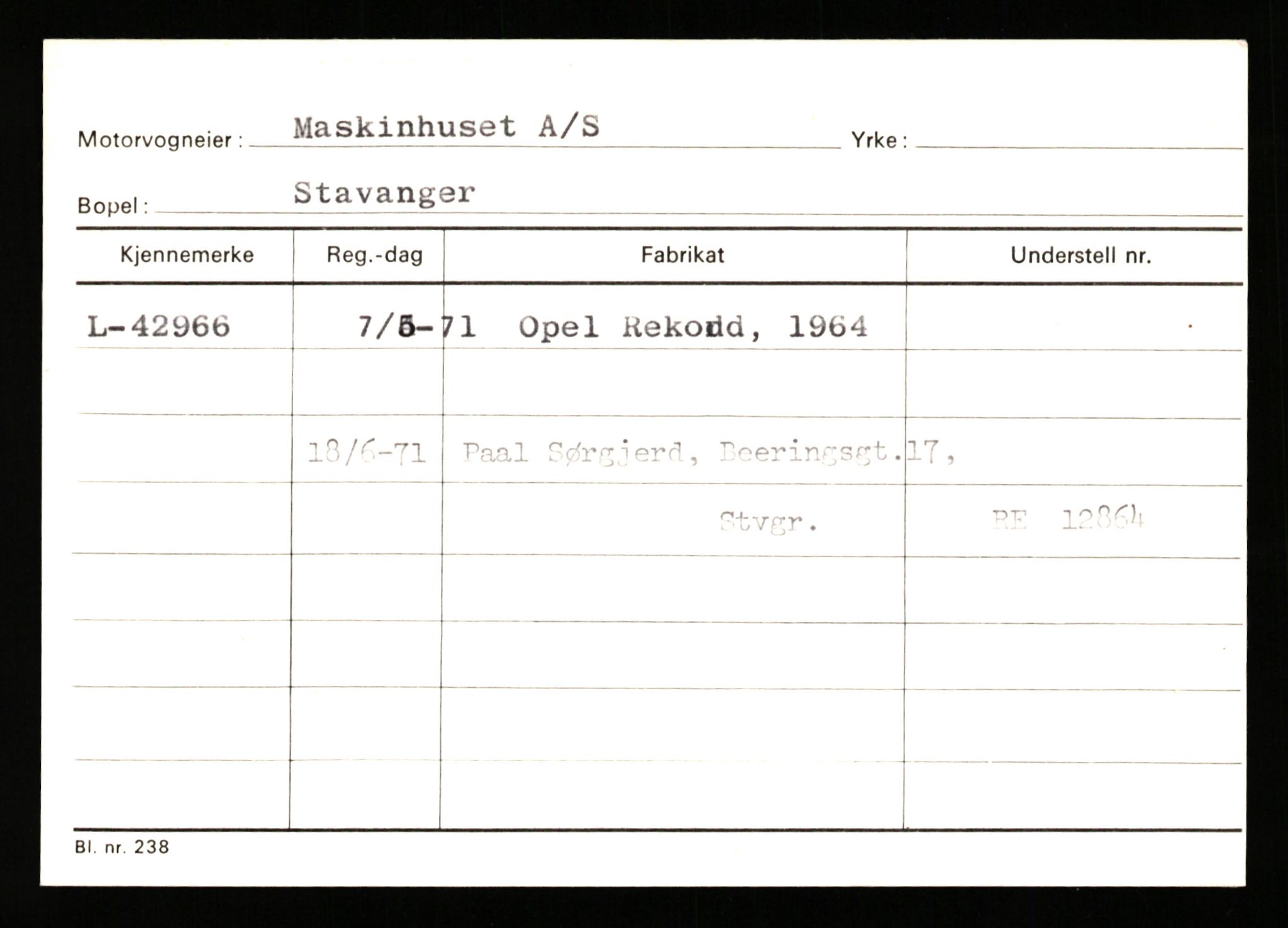 Stavanger trafikkstasjon, SAST/A-101942/0/G/L0006: Registreringsnummer: 34250 - 49007, 1930-1971, p. 2297