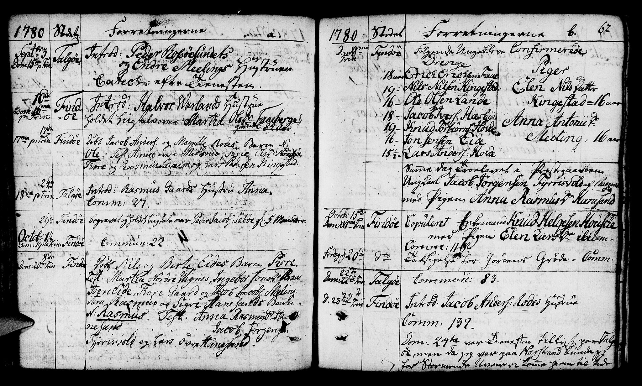 Finnøy sokneprestkontor, SAST/A-101825/H/Ha/Haa/L0005: Parish register (official) no. A 5, 1773-1816, p. 62