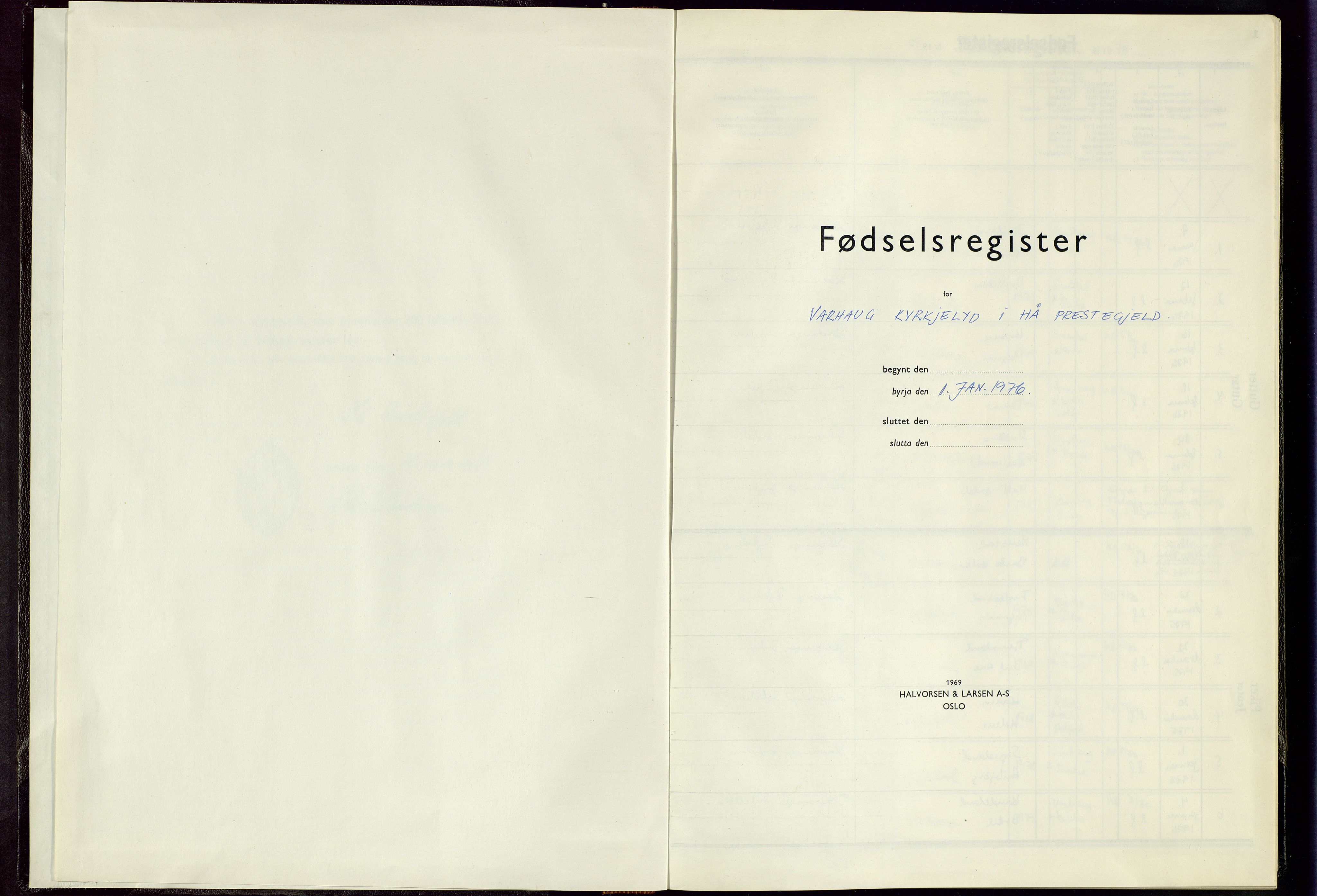 Hå sokneprestkontor, SAST/A-101801/001/704BA/L0004: Birth register no. 4, 1976-1982