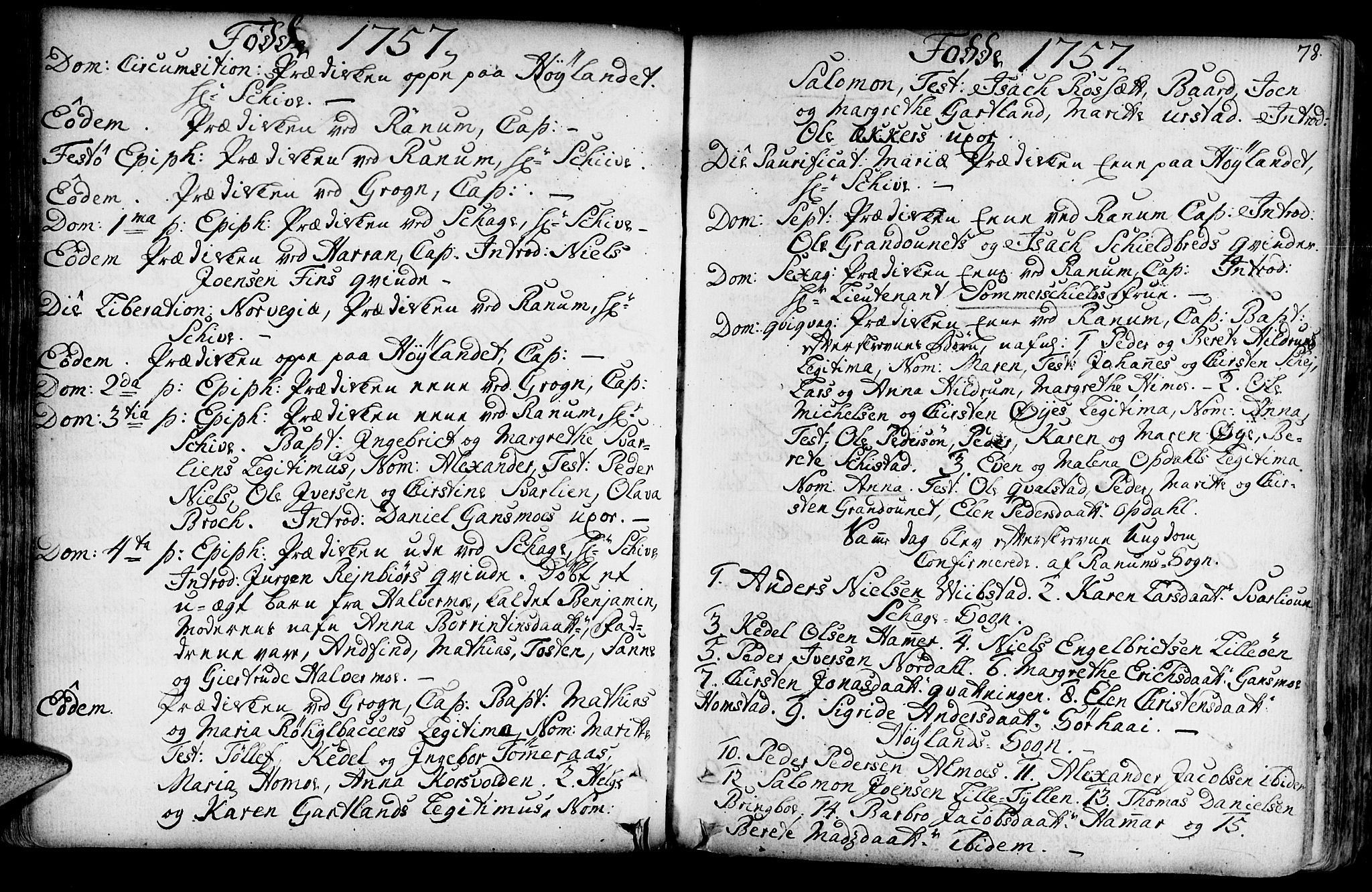 Ministerialprotokoller, klokkerbøker og fødselsregistre - Nord-Trøndelag, SAT/A-1458/764/L0542: Parish register (official) no. 764A02, 1748-1779, p. 78