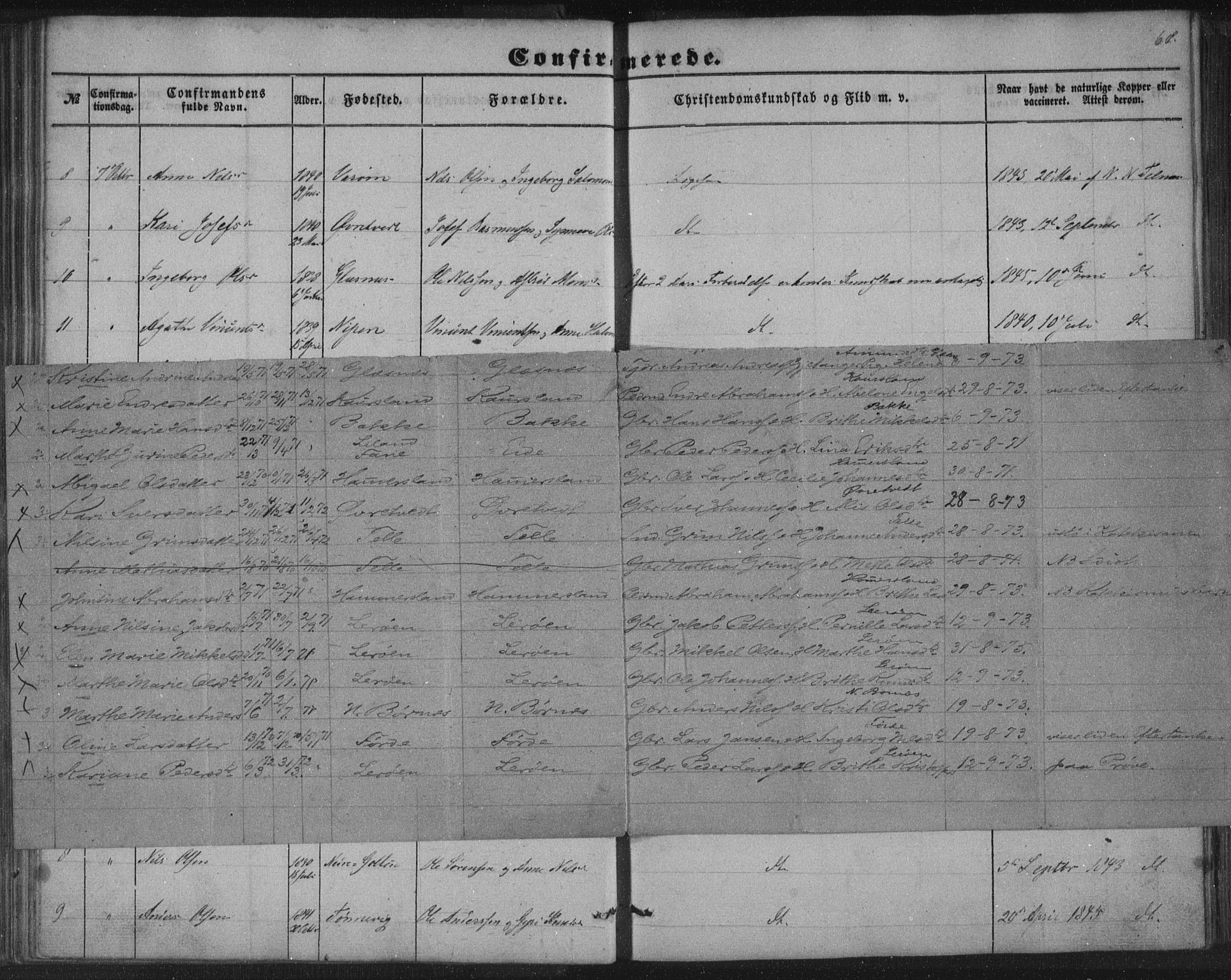 Sund sokneprestembete, AV/SAB-A-99930: Parish register (copy) no. B 1, 1852-1873, p. 68