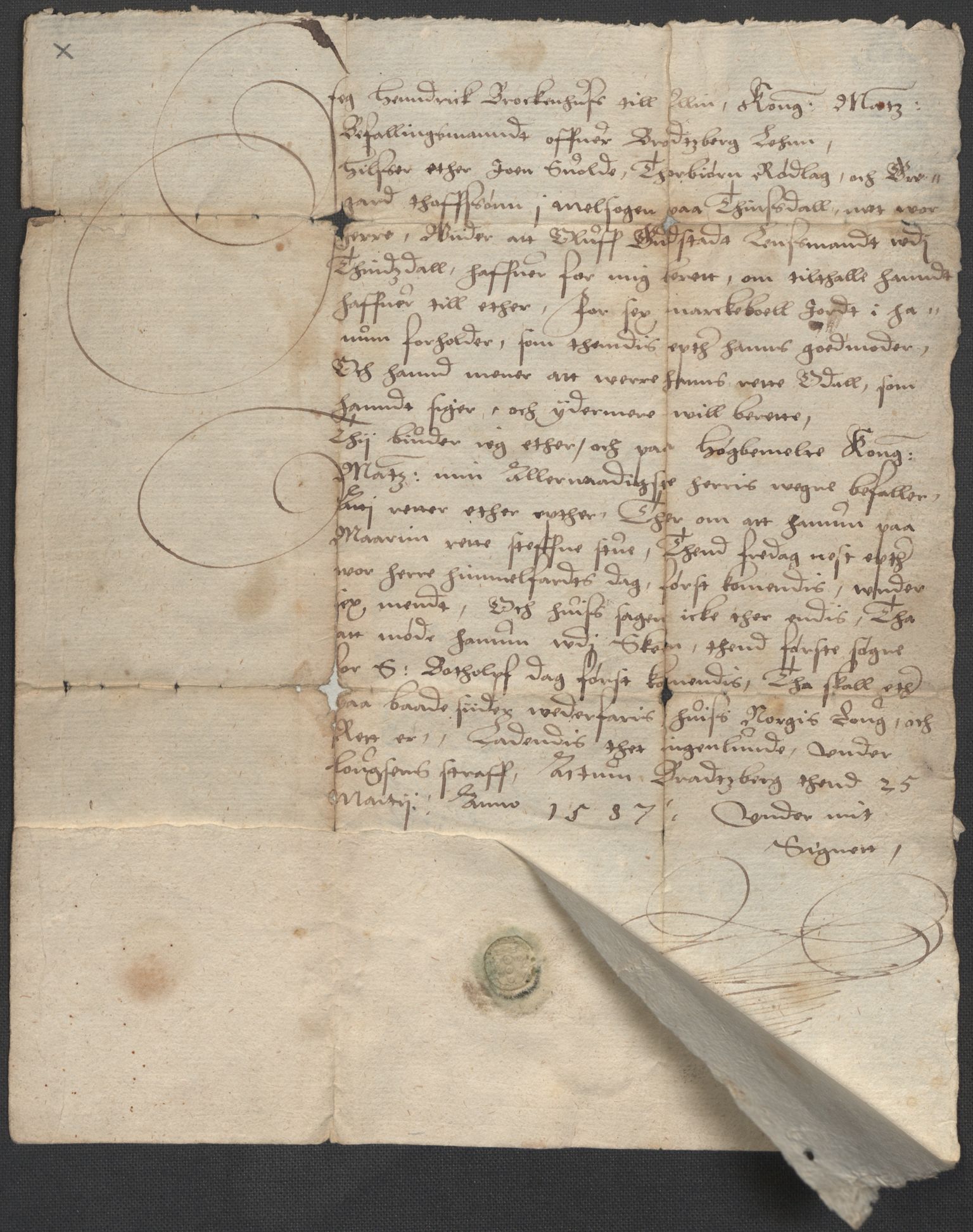 Riksarkivets diplomsamling, AV/RA-EA-5965/F02/L0088: Dokumenter, 1586-1587, p. 60