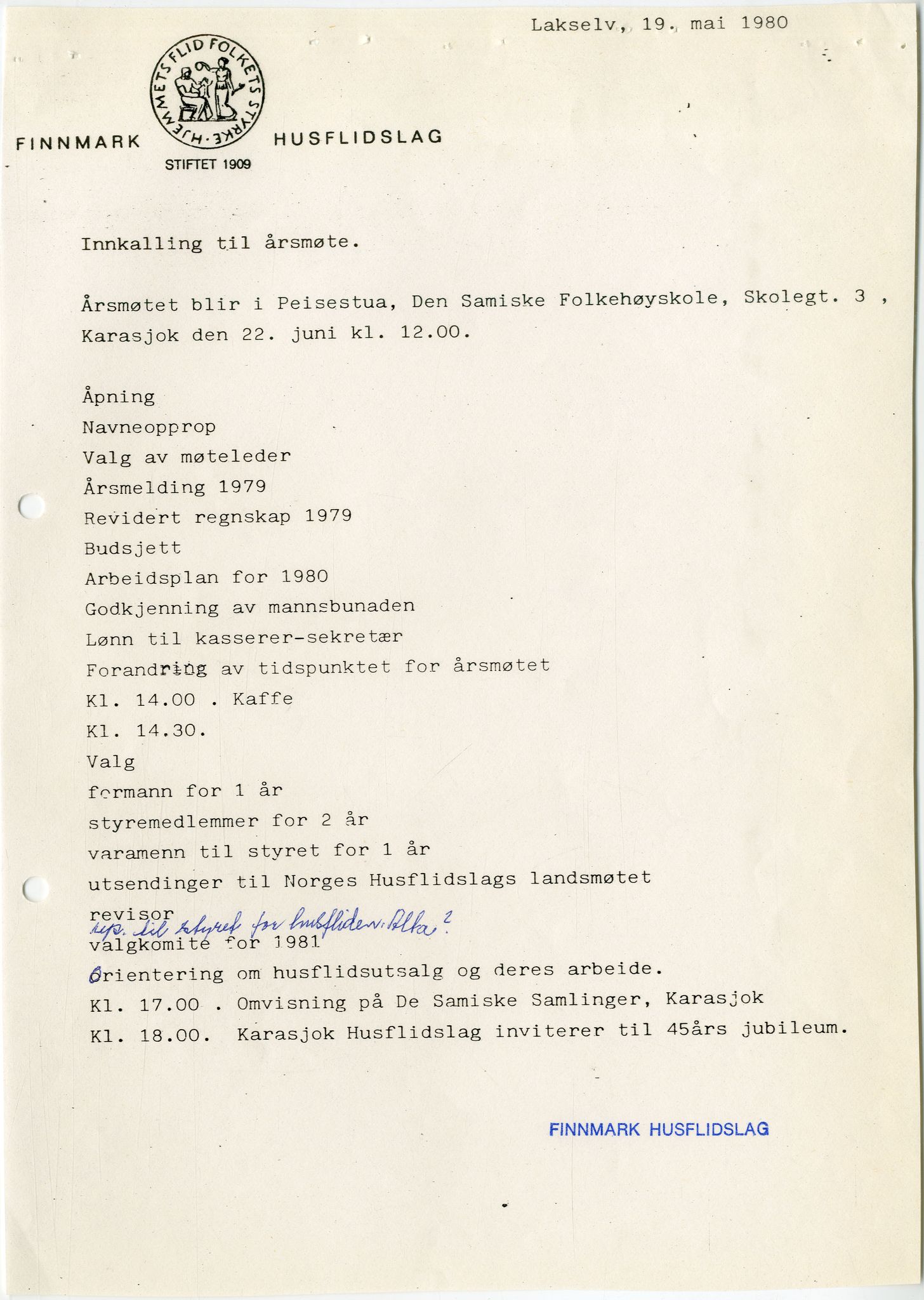 Finnmark Husflidslag, FMFB/A-1134/A/L0002: Møtebok, 1971-1983, p. 183