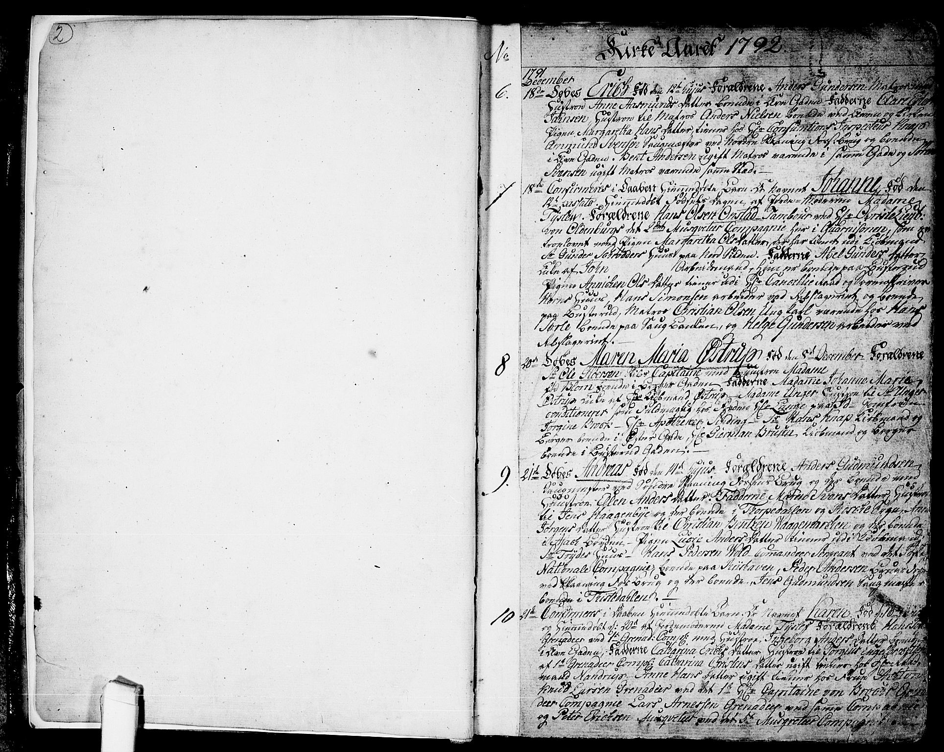 Halden prestekontor Kirkebøker, SAO/A-10909/F/Fa/L0002: Parish register (official) no. I 2, 1792-1812, p. 2-3