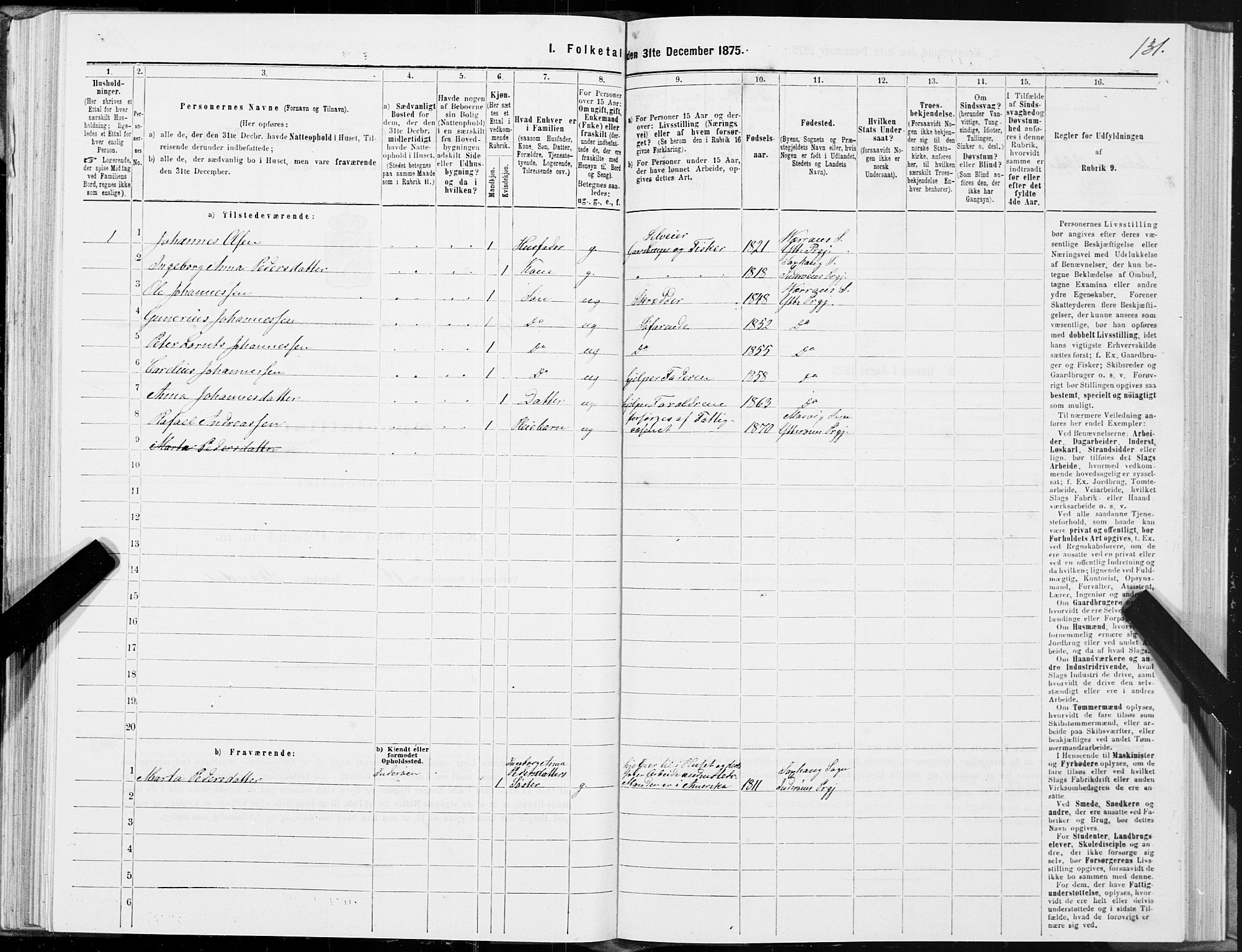 SAT, 1875 census for 1722P Ytterøy, 1875, p. 4131