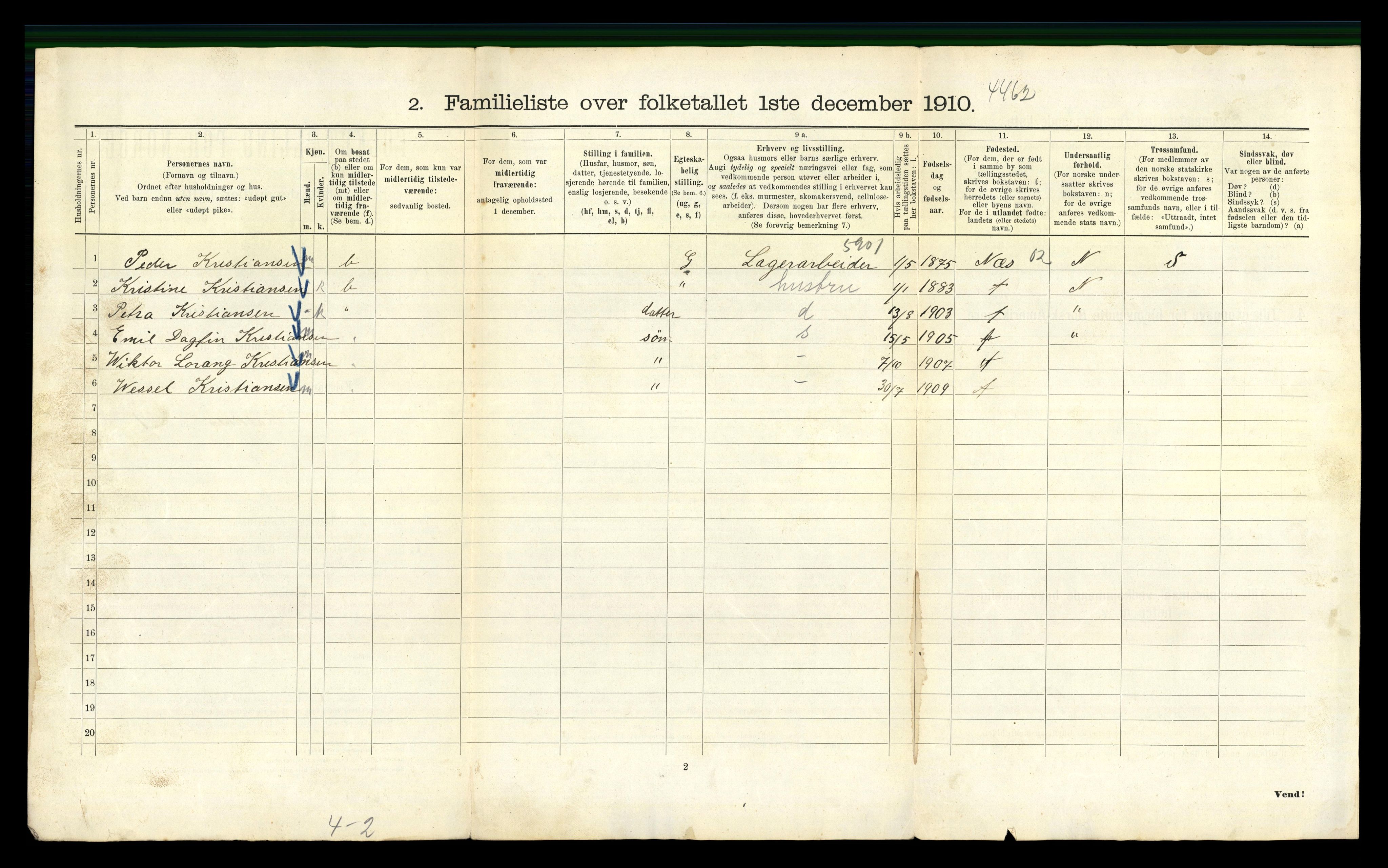 RA, 1910 census for Kristiania, 1910, p. 79100