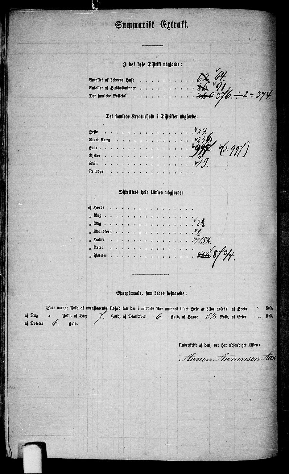 RA, 1865 census for Sveio, 1865, p. 83