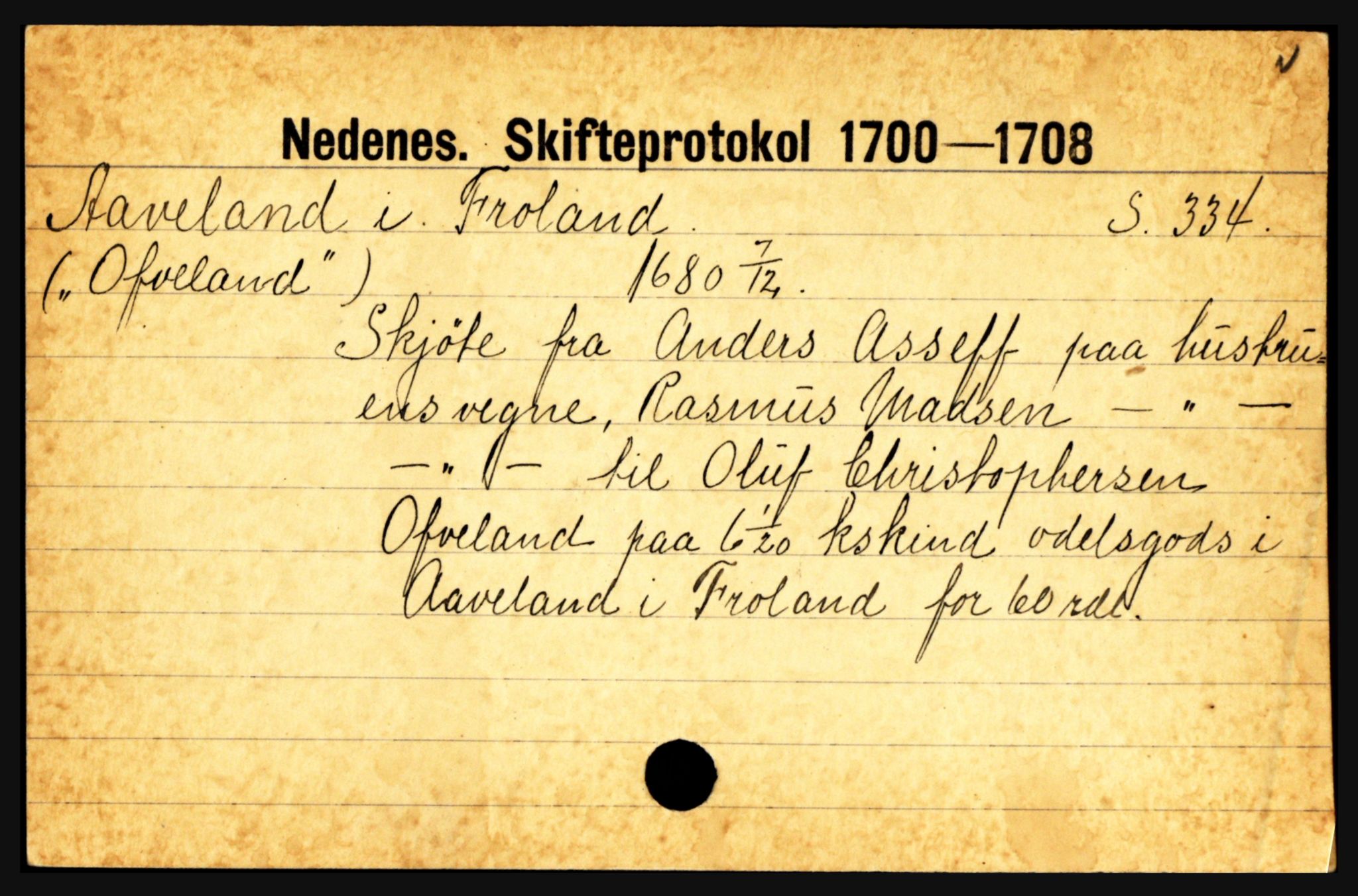 Nedenes sorenskriveri før 1824, AV/SAK-1221-0007/H, p. 35347