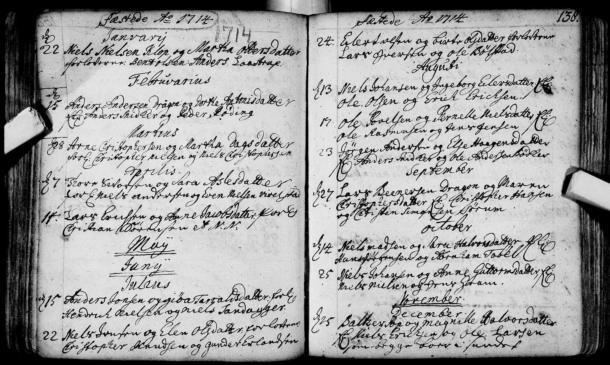 Bragernes kirkebøker, SAKO/A-6/F/Fa/L0003: Parish register (official) no. I 3, 1706-1734, p. 138