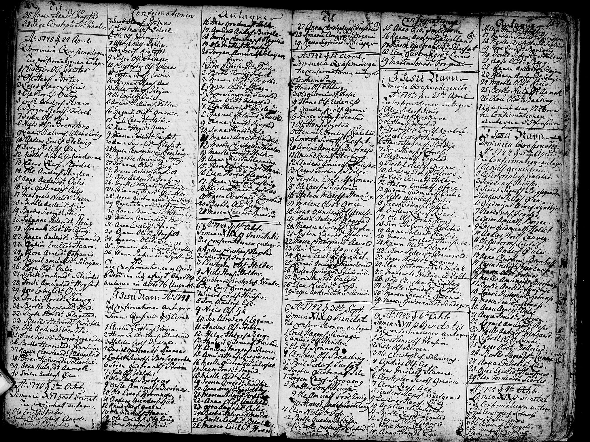 Nes prestekontor Kirkebøker, SAO/A-10410/F/Fa/L0003: Parish register (official) no. I 3, 1734-1781, p. 254
