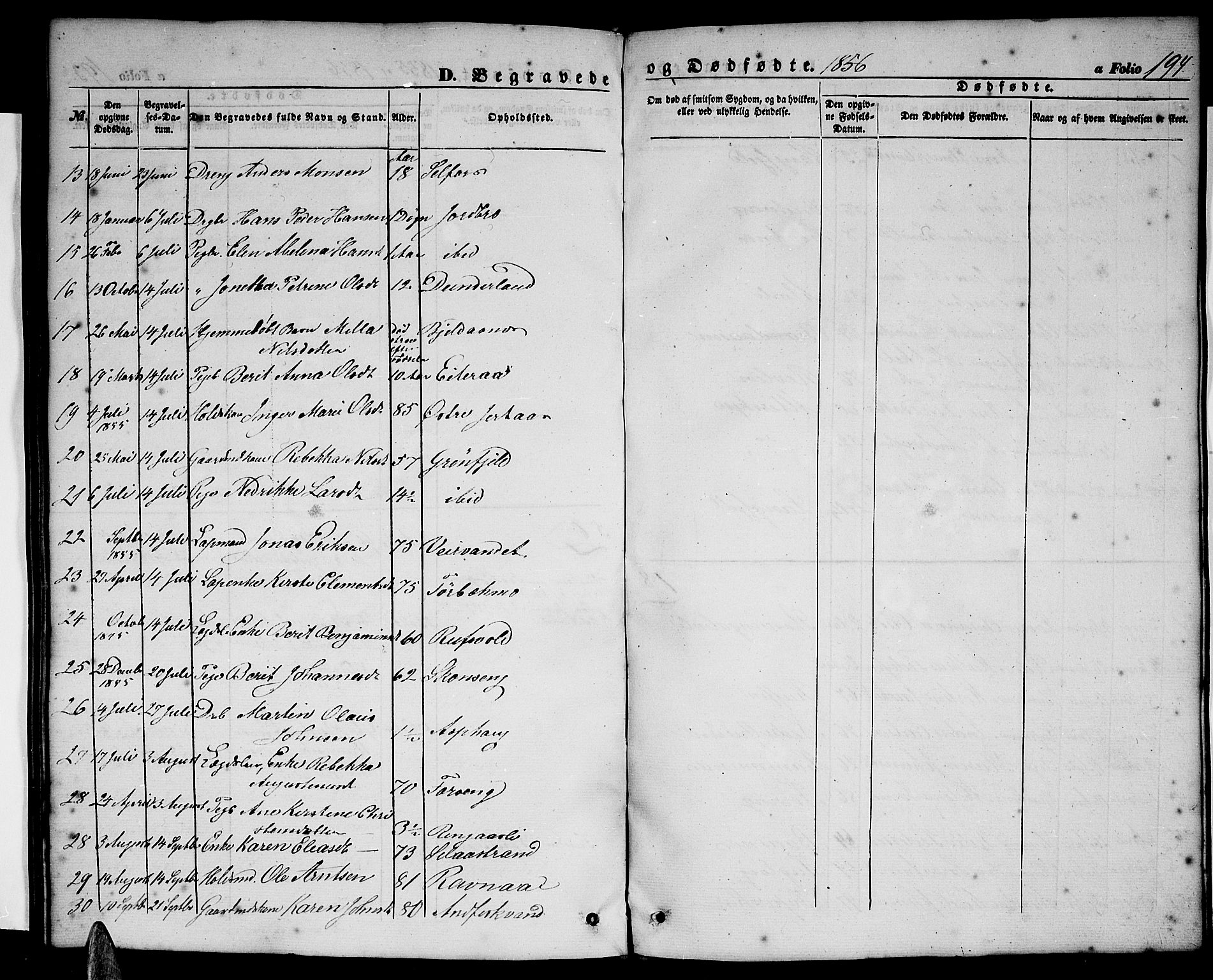 Ministerialprotokoller, klokkerbøker og fødselsregistre - Nordland, SAT/A-1459/827/L0414: Parish register (copy) no. 827C03, 1853-1865, p. 194