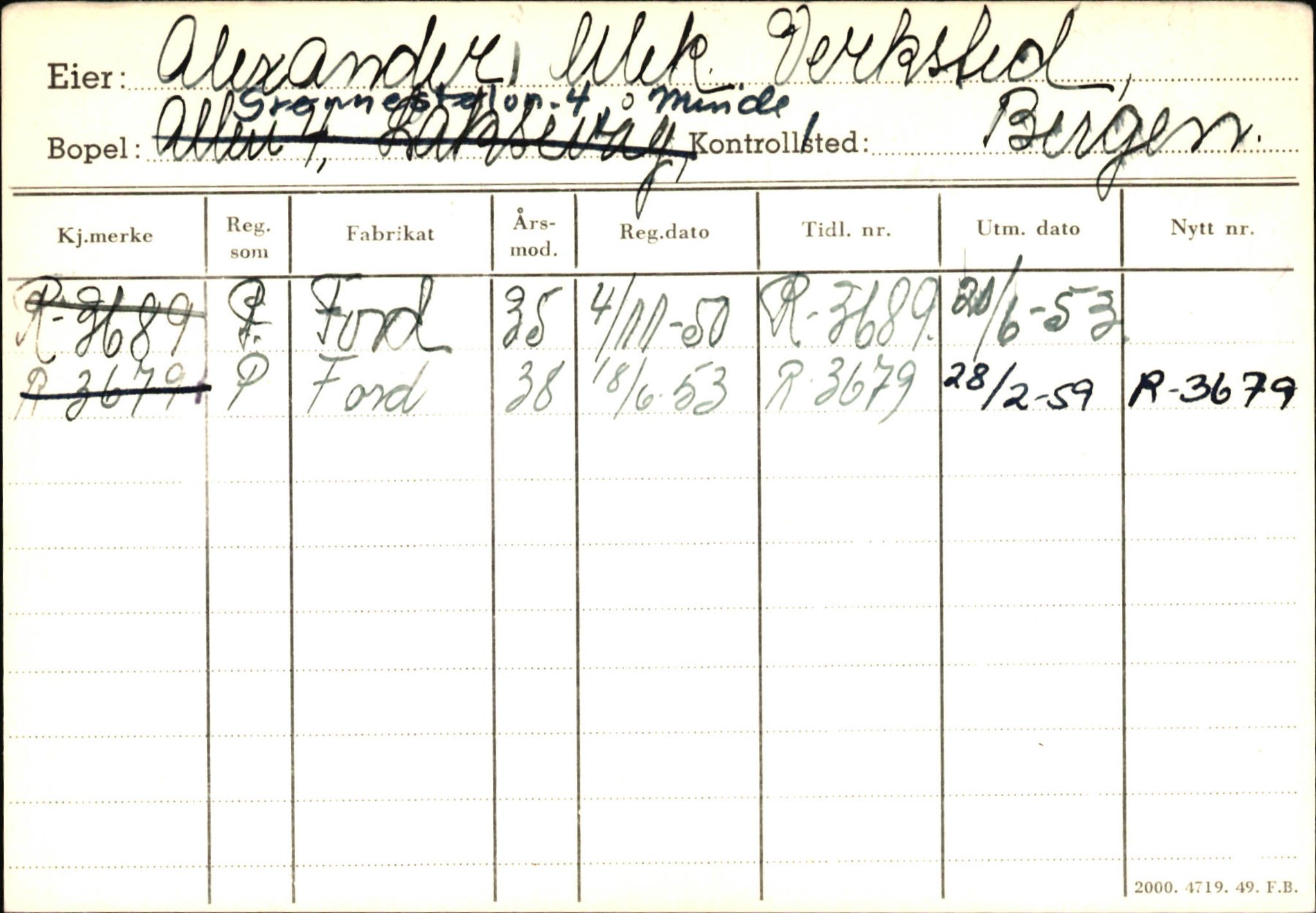 Statens vegvesen, Hordaland vegkontor, AV/SAB-A-5201/2/Ha/L0001: R-eierkort A, 1920-1971, p. 329