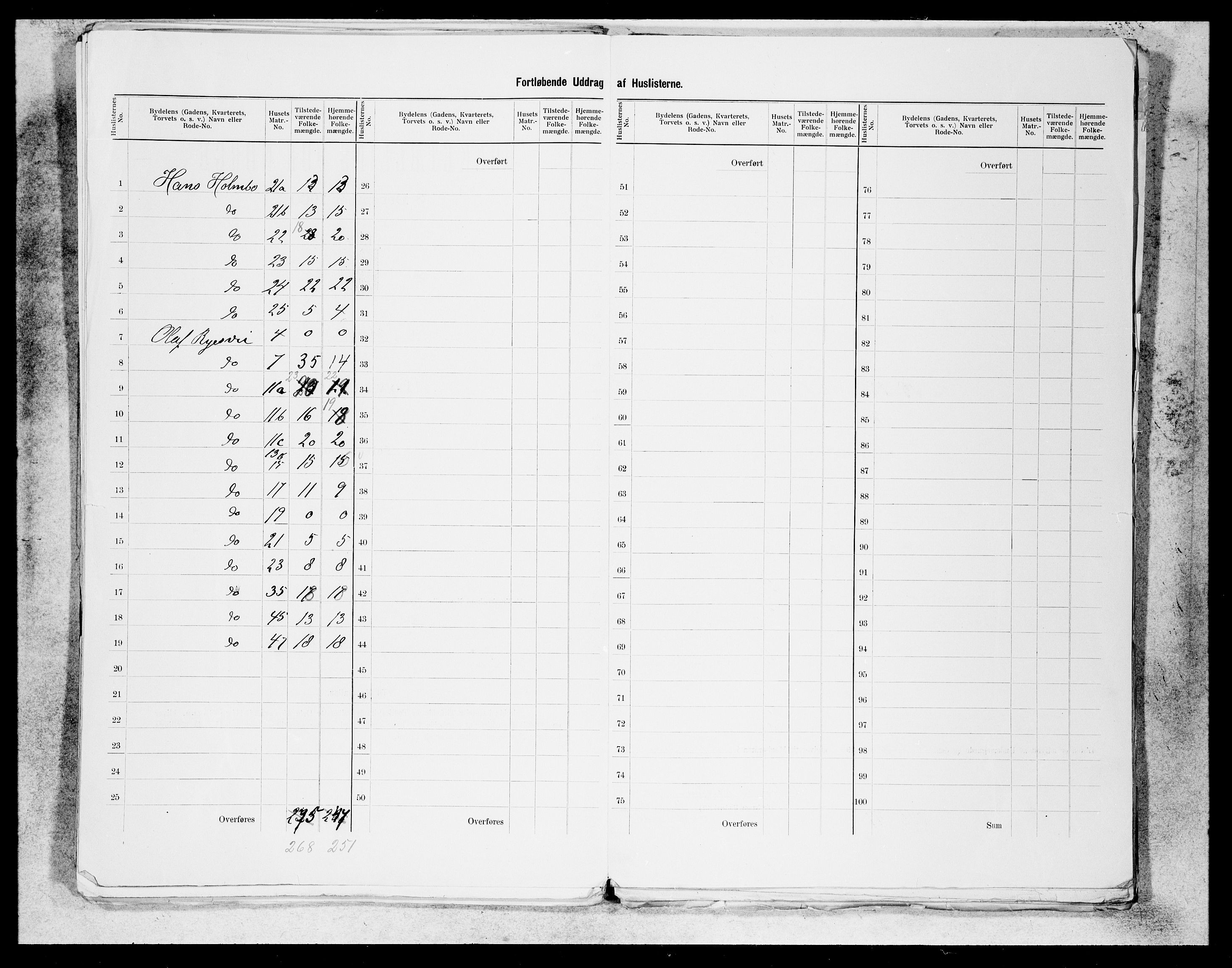 SAB, 1900 census for Bergen, 1900, p. 271