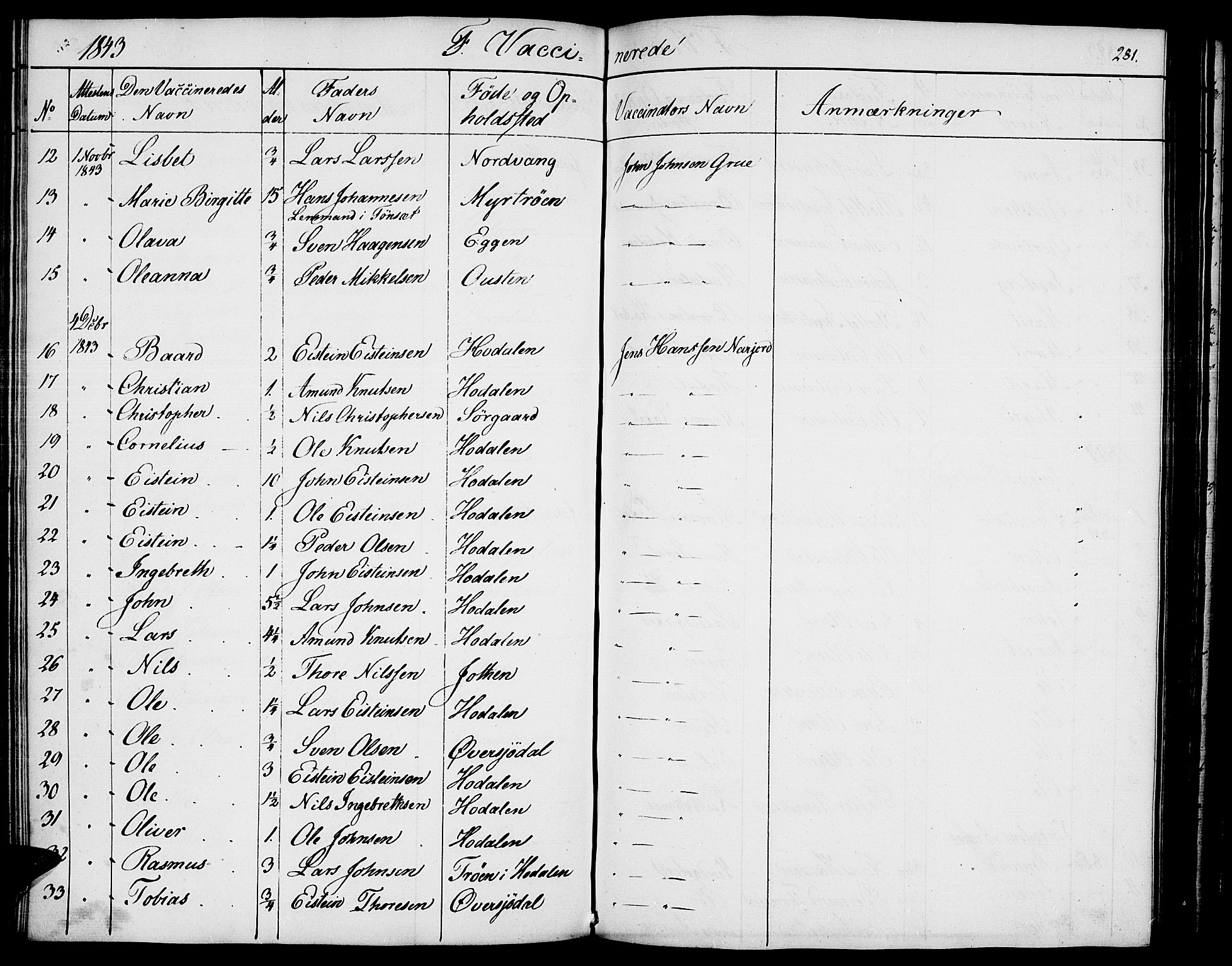 Tolga prestekontor, AV/SAH-PREST-062/K/L0005: Parish register (official) no. 5, 1836-1852, p. 281