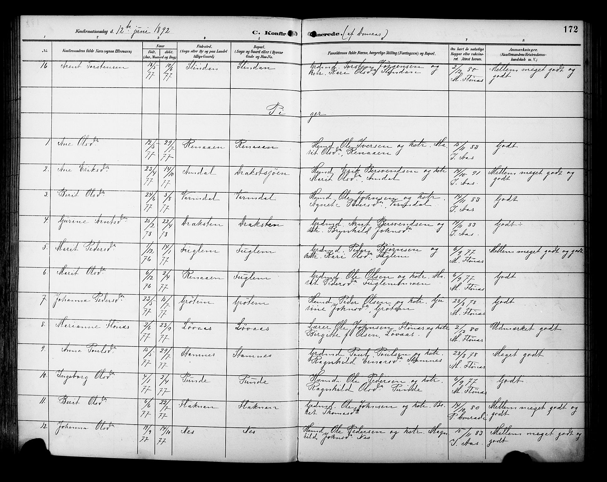 Ministerialprotokoller, klokkerbøker og fødselsregistre - Sør-Trøndelag, AV/SAT-A-1456/695/L1149: Parish register (official) no. 695A09, 1891-1902, p. 172