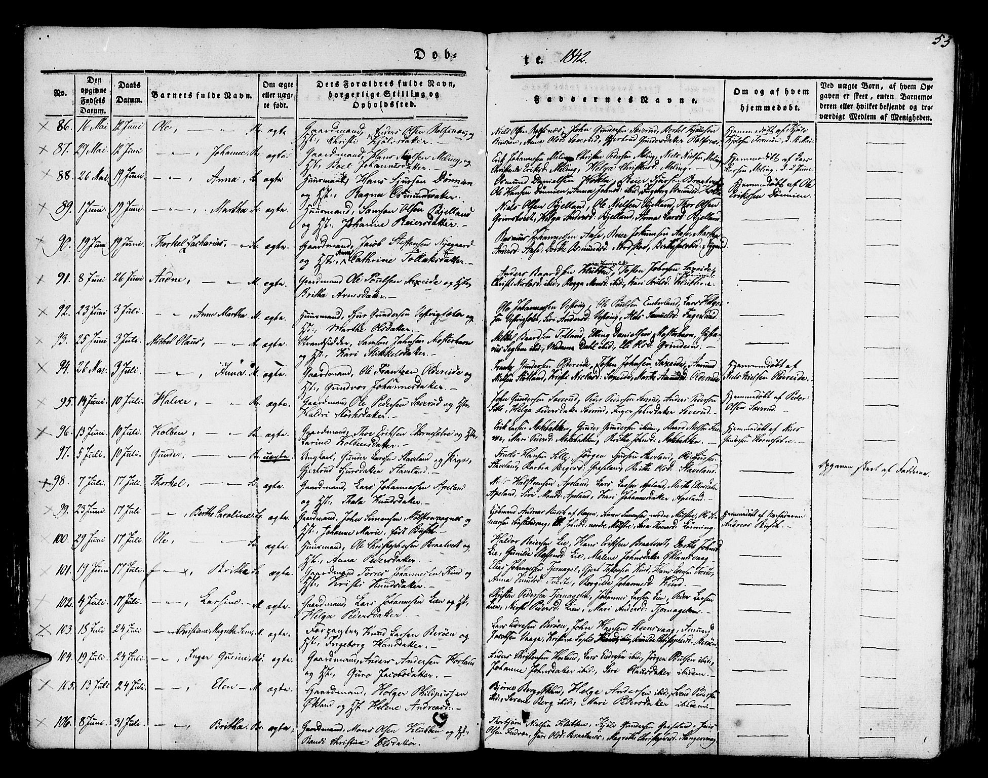 Finnås sokneprestembete, SAB/A-99925/H/Ha/Haa/Haaa/L0006: Parish register (official) no. A 6, 1836-1850, p. 53