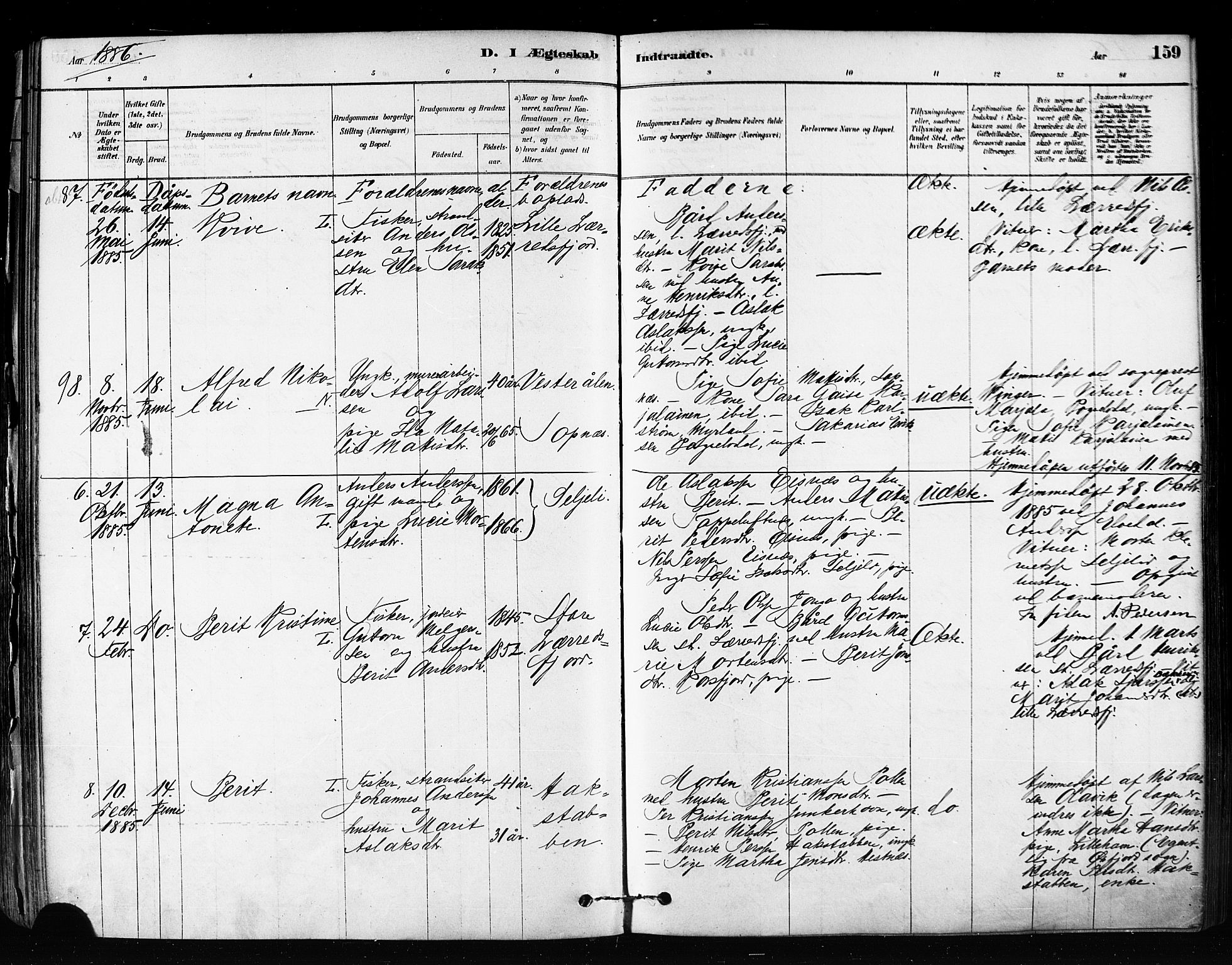 Talvik sokneprestkontor, SATØ/S-1337/H/Ha/L0012kirke: Parish register (official) no. 12, 1878-1886, p. 159