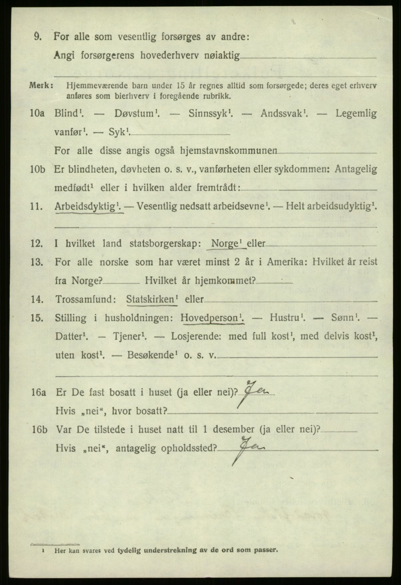 SAB, 1920 census for Bremanger, 1920, p. 7053