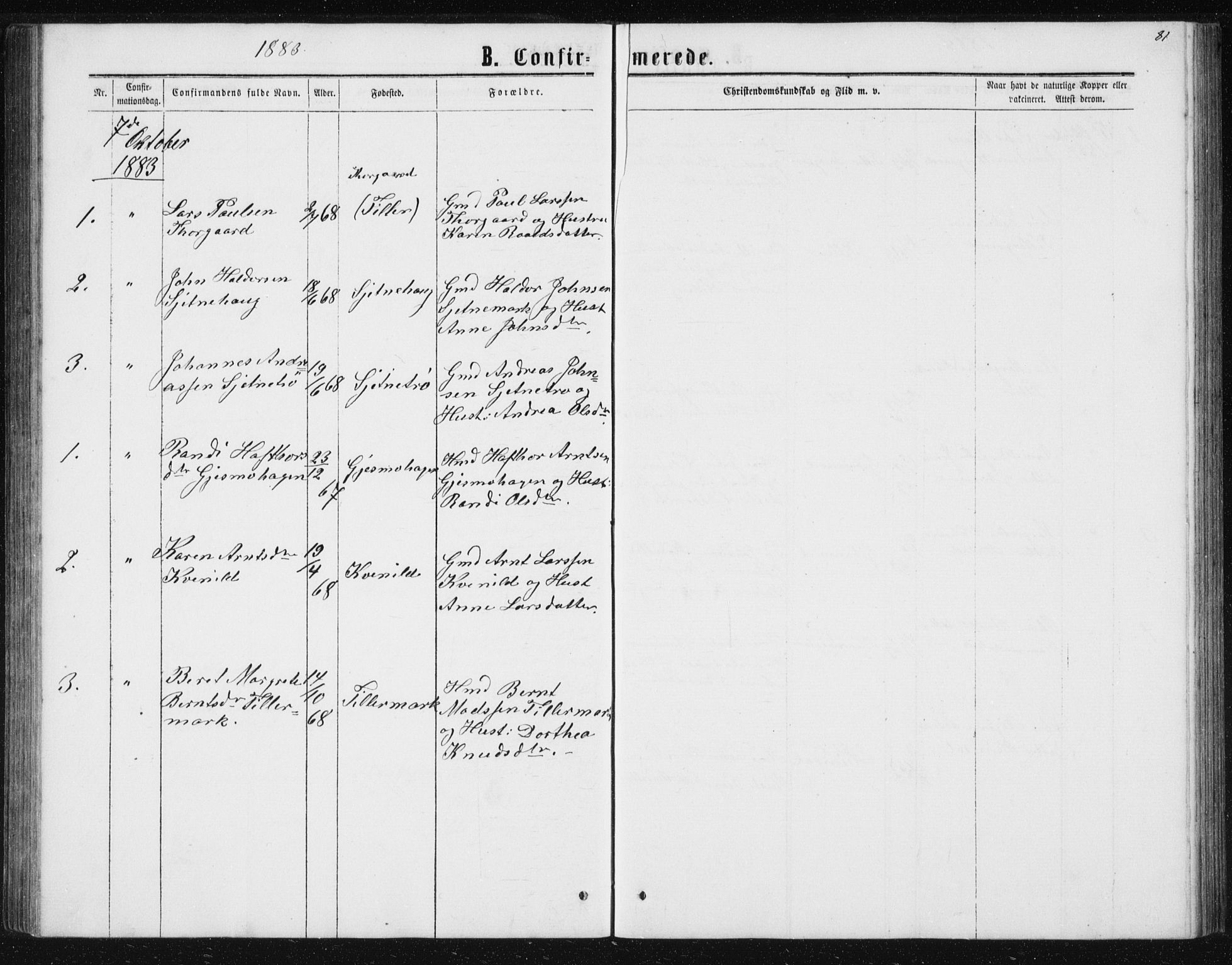 Ministerialprotokoller, klokkerbøker og fødselsregistre - Sør-Trøndelag, SAT/A-1456/621/L0459: Parish register (copy) no. 621C02, 1866-1895, p. 81