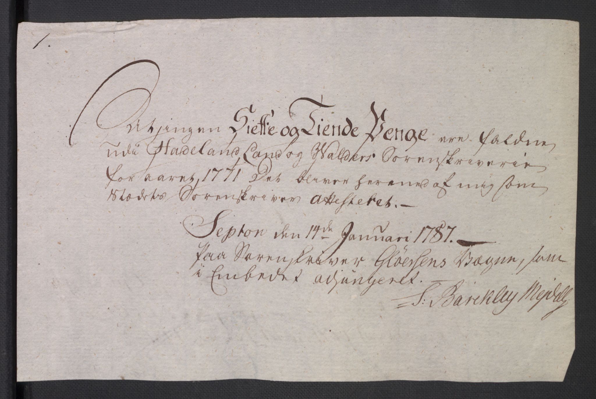 Rentekammeret inntil 1814, Reviderte regnskaper, Mindre regnskaper, AV/RA-EA-4068/Rb/L0014: Opplands amt, 1771-1779, p. 965