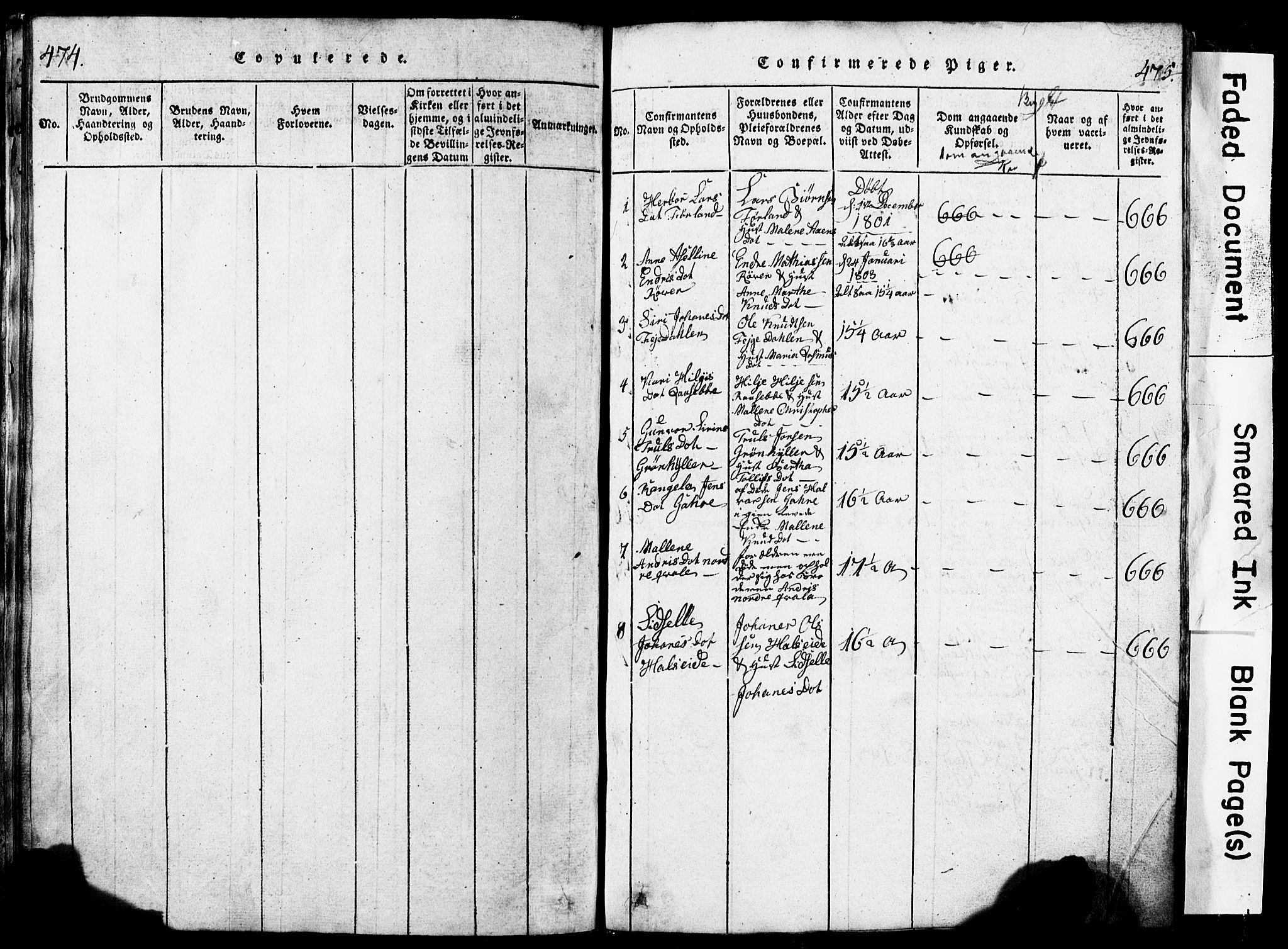 Torvastad sokneprestkontor, SAST/A -101857/H/Ha/Hab/L0002: Parish register (copy) no. B 2, 1817-1834, p. 474-475