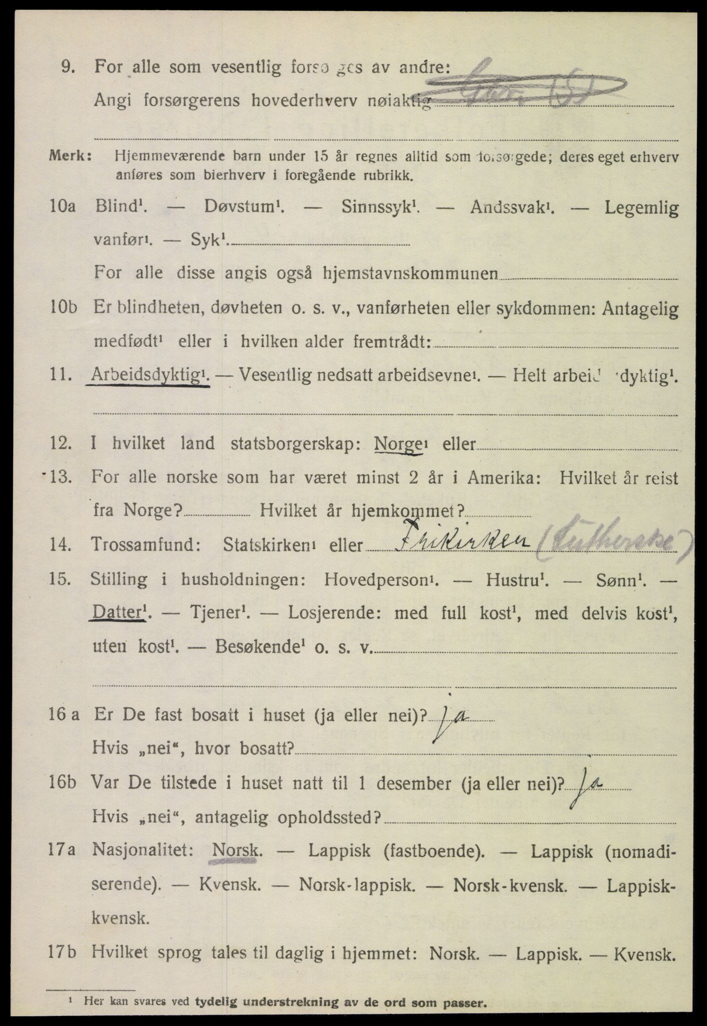 SAT, 1920 census for Rødøy, 1920, p. 2129